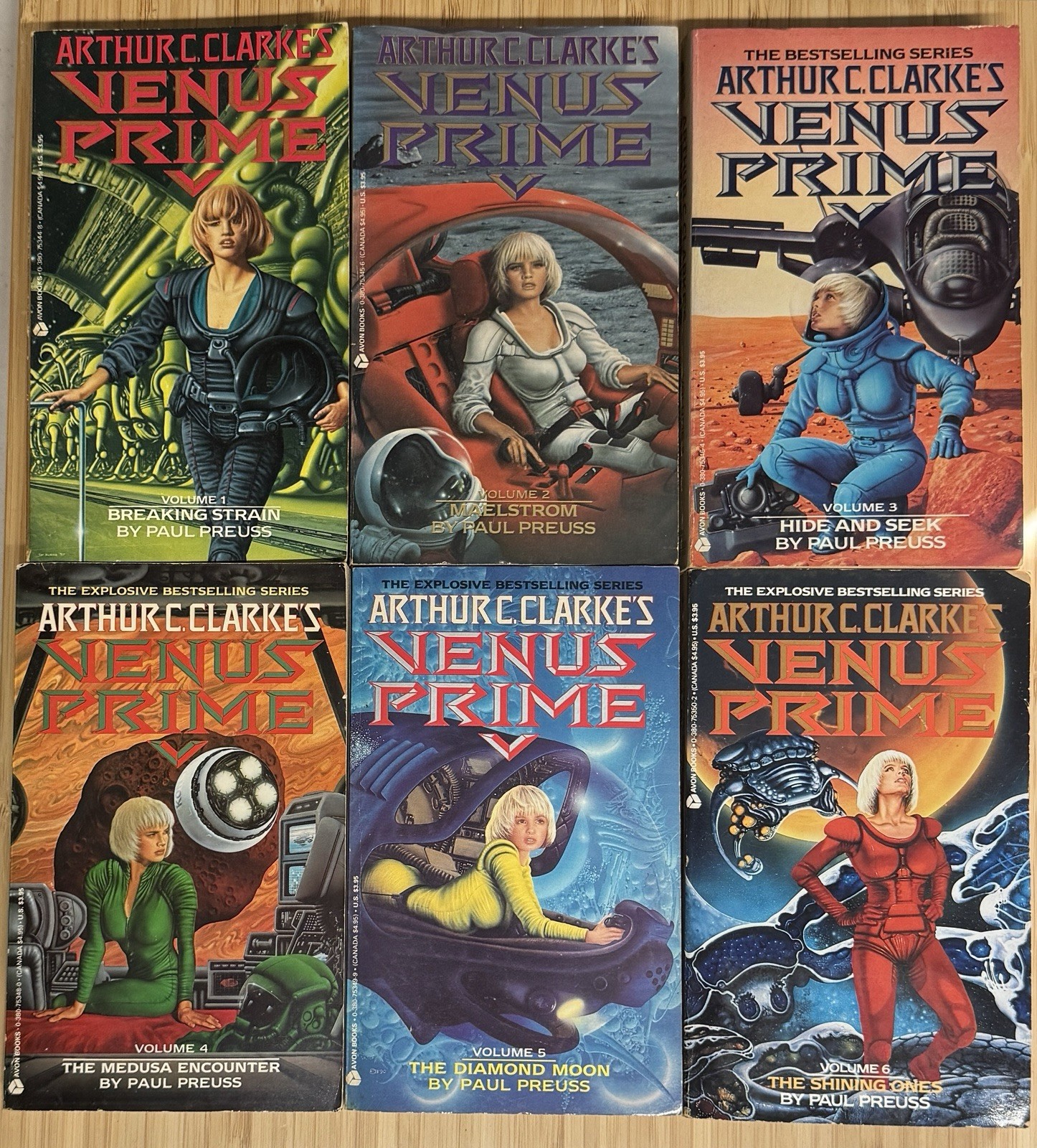 Complete Arthur C Clarke’s Venus Prime Series Vol 1-6 by Paul Preuss Lot of 6 PB