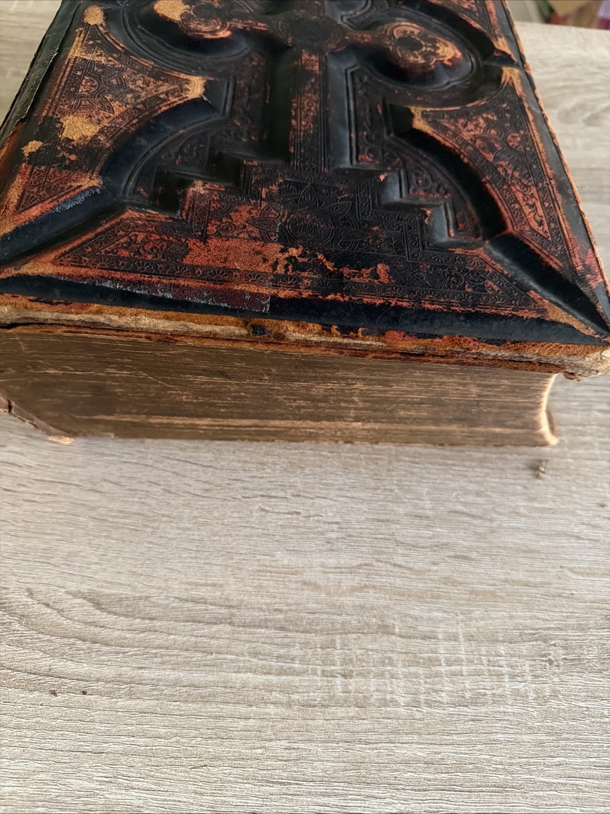 Antique 1800s The Holy Bible Revised with Annotations by the Rev. R. Challoner
