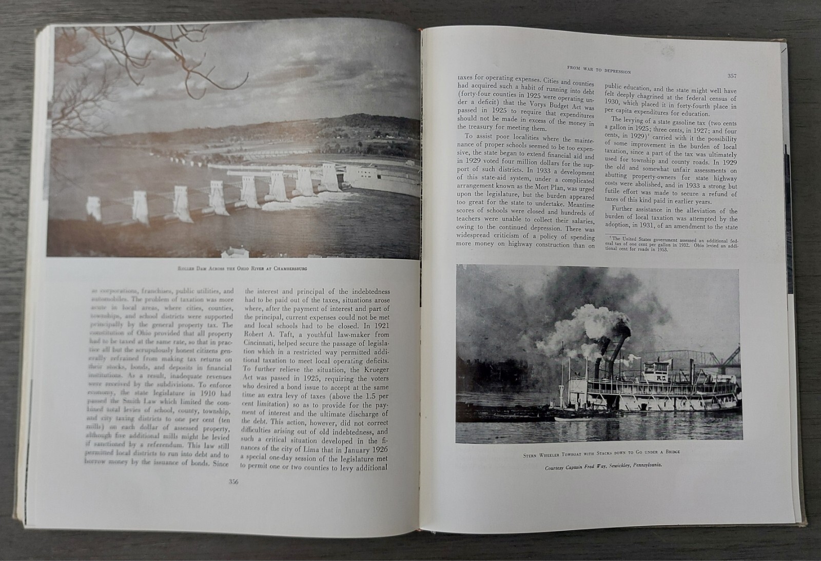 Vintage 1961 „A History of Ohio“ Roseboom/Weisenburger Hardcover