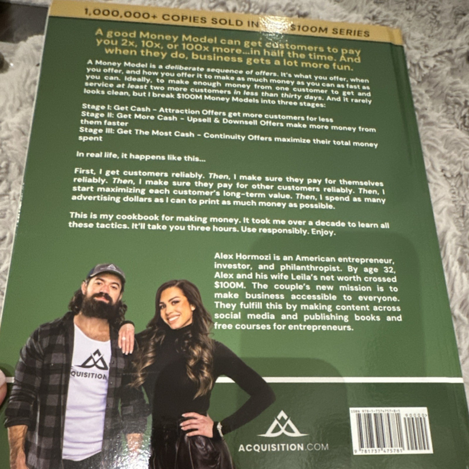 Alex Hormozi $100M Money Models Hardcover Business Money Nonfiction