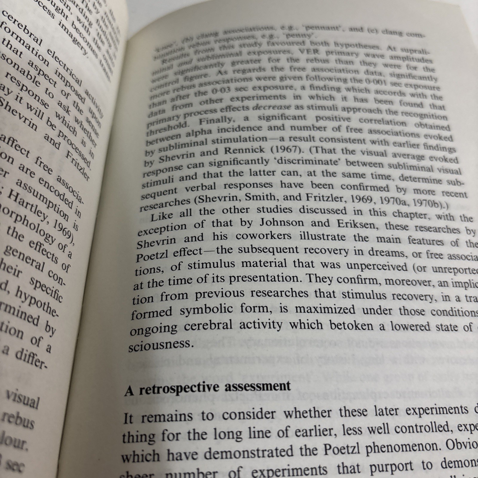 Subliminal Perception: The Nature of a Controversy by N F Dixon 1971 McGraw – Hi