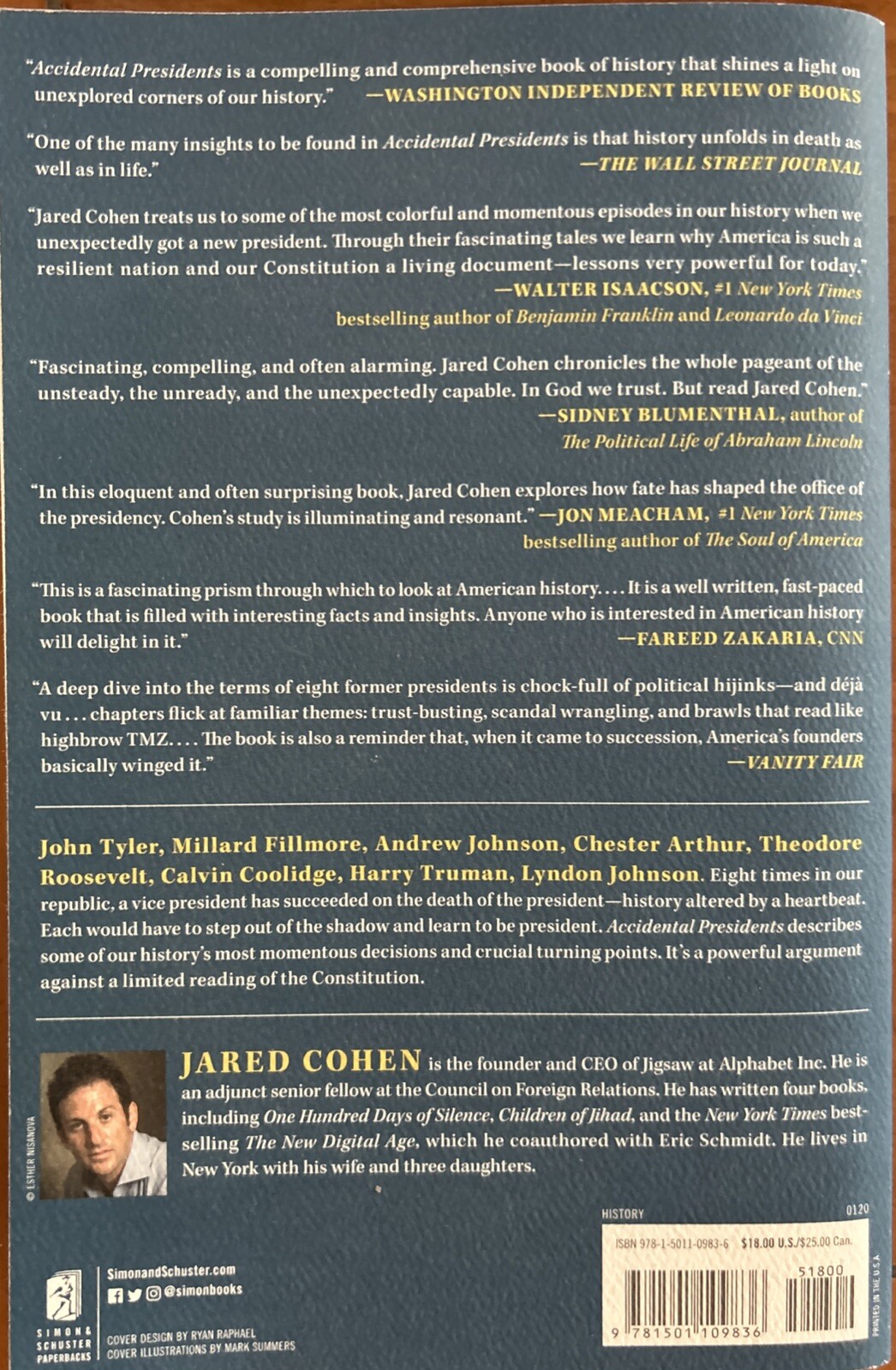 Accidental Presidents : Eight Men Who Changed America by Jared Cohen (2020,…