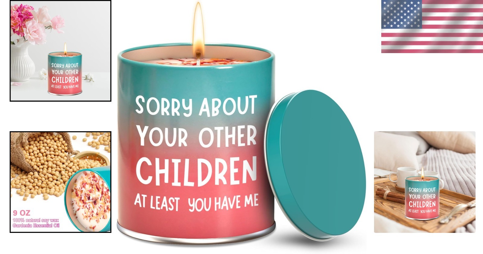 Unique 9oz Gardenia Scented Candle with Humorous Quote, Perfect for Mom’s Gift