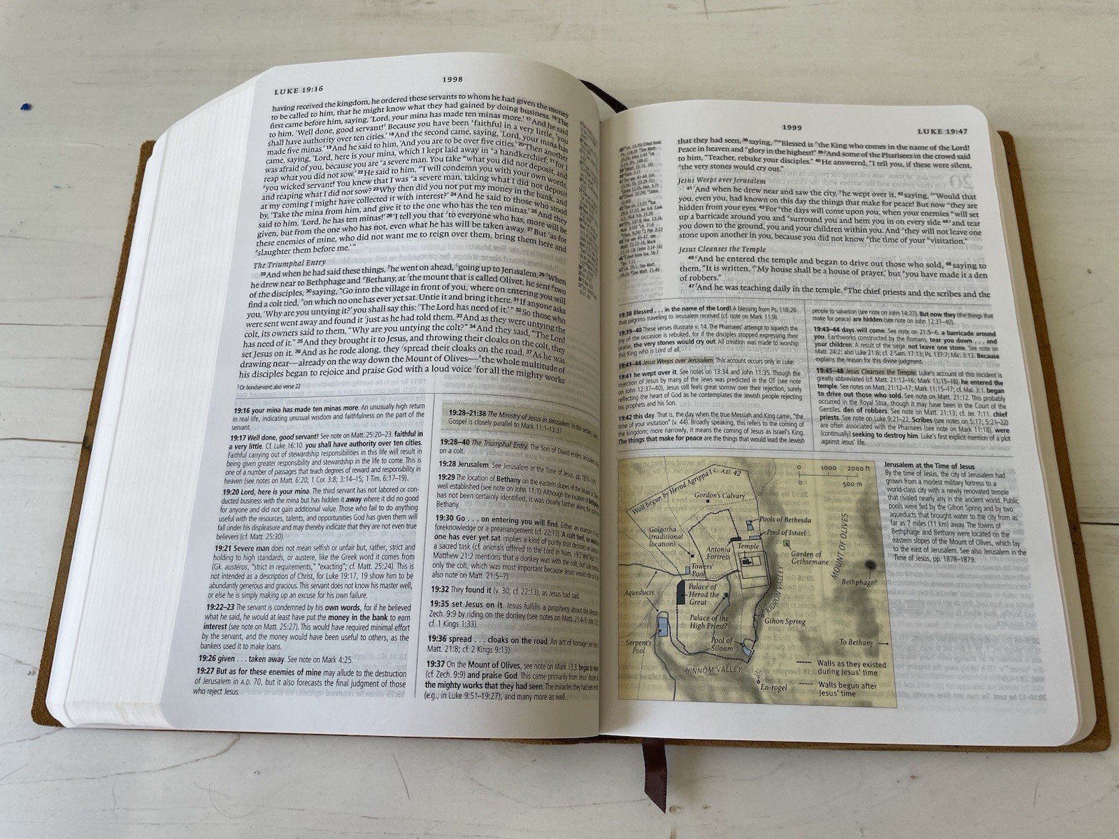 ESV Study Bible Personal Size Natural Brown Leather Out Of Print