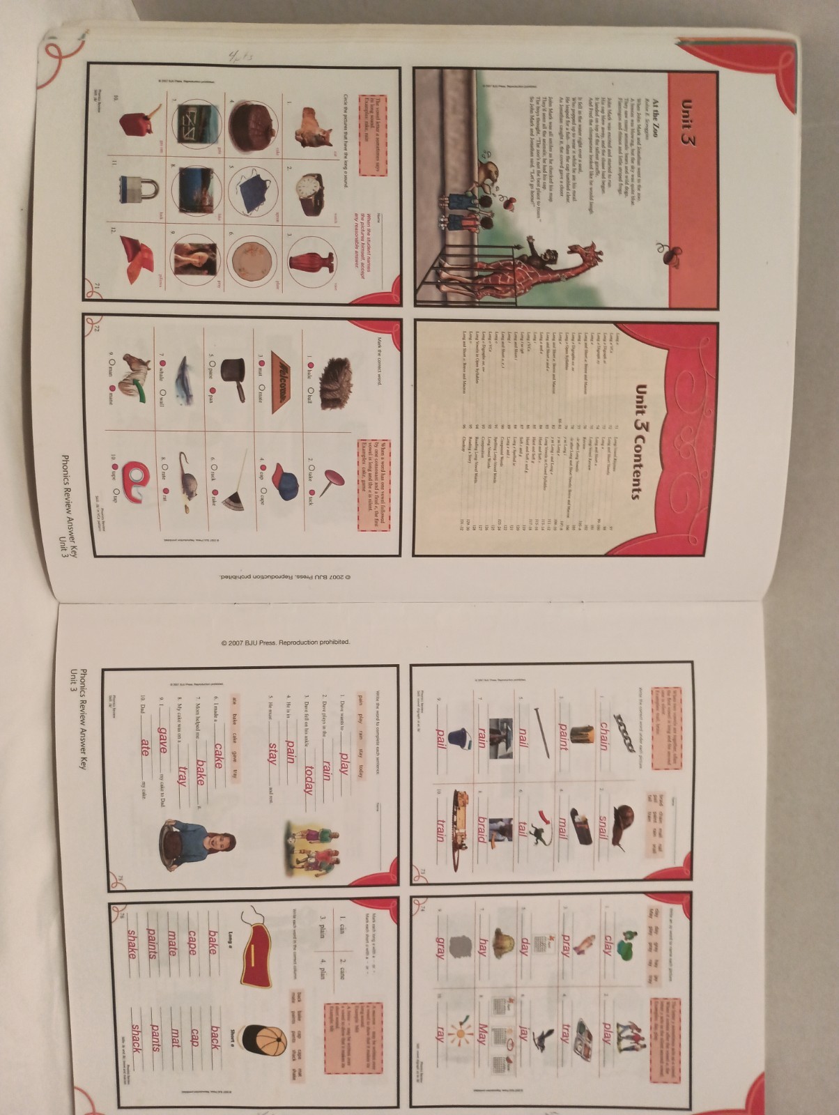 BJU Press Phonics Review Student Edition Answer Key