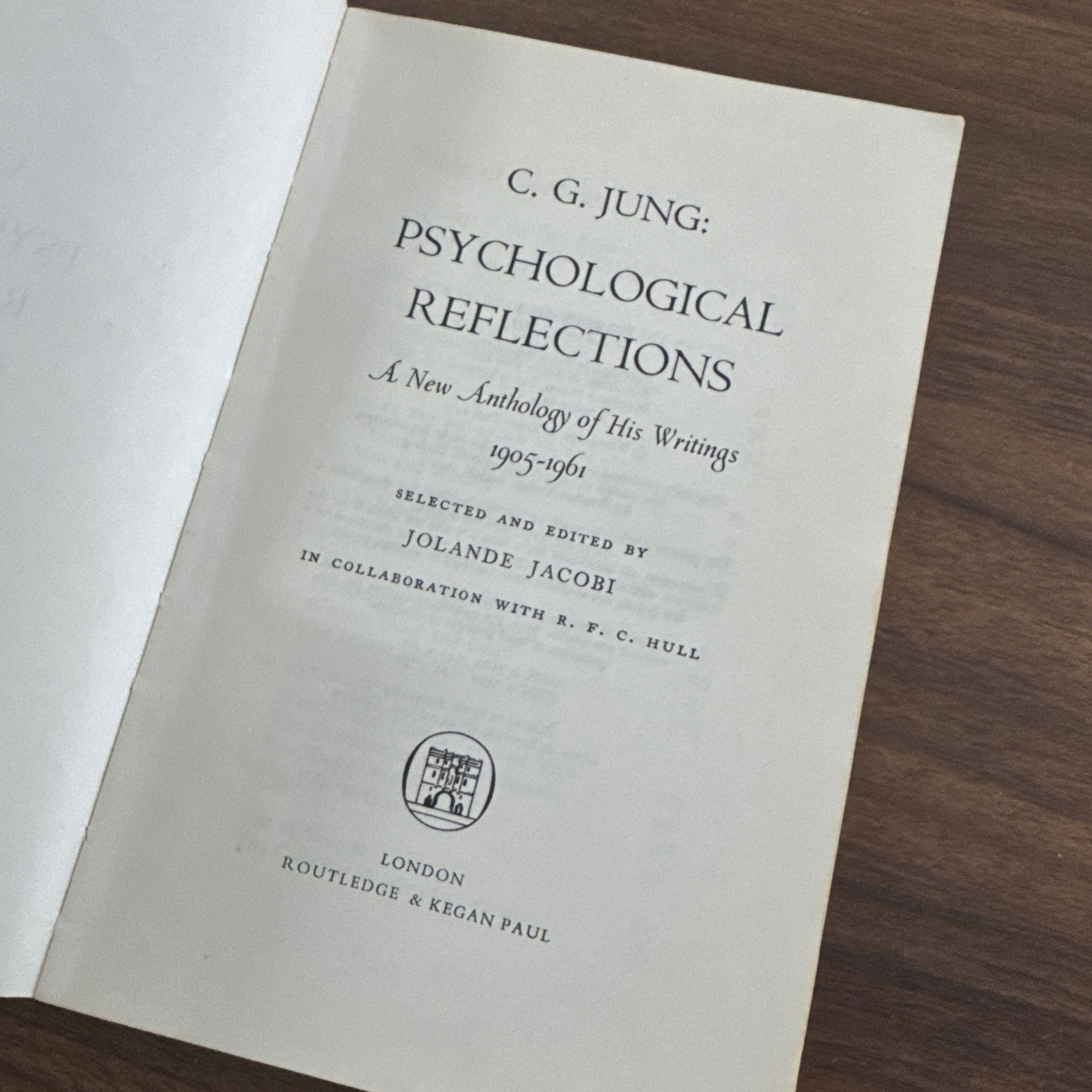 Carl Jung: Psychological Reflections, PB 1974, Orange Cover, RARE!