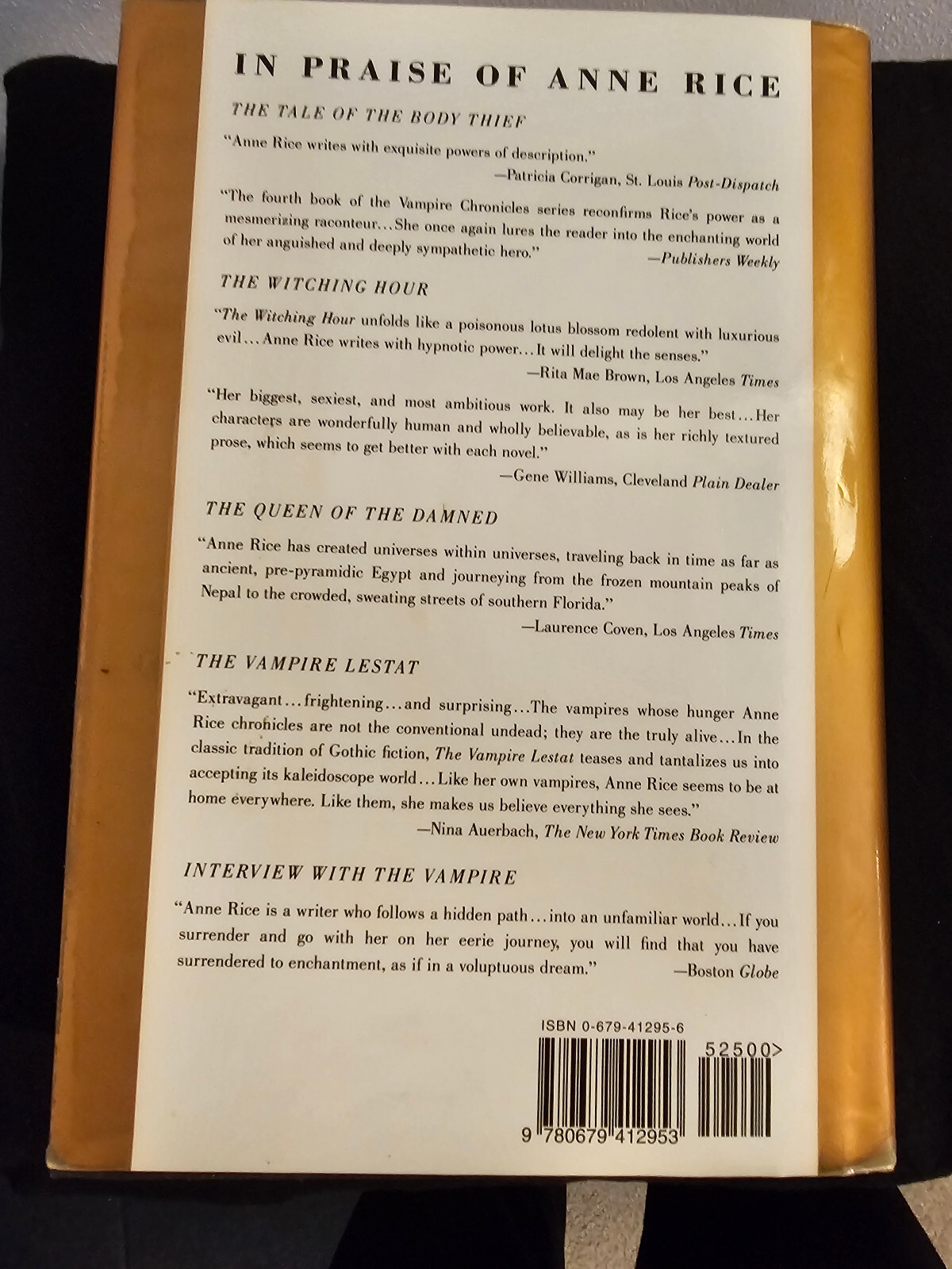 SIGNED Lasher by Anne Rice 1st Edition First Printing 1993 Personalized