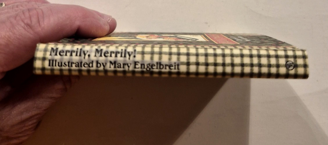 Mary Engelbreit Christmas Mini Book Merrily Merrily With Jacket Vintage 1995 EUC