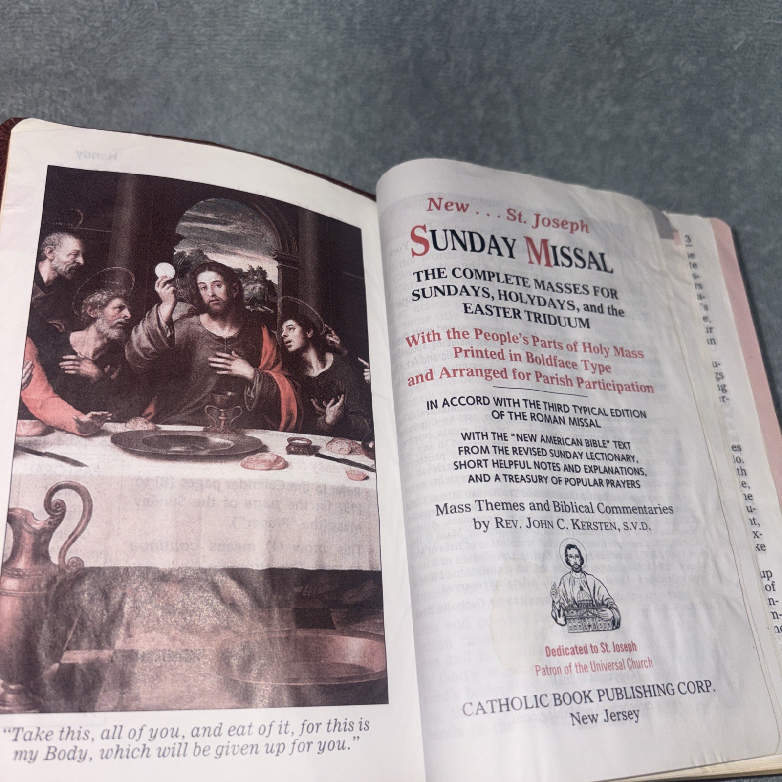 New St. Joseph Sunday Missal And Hymnal: 2011 Catholic Book Publishing Co. HC