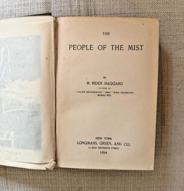 The People of the Mist by H. Rider Haggard 1894 Longmans Green 1st Edition HC