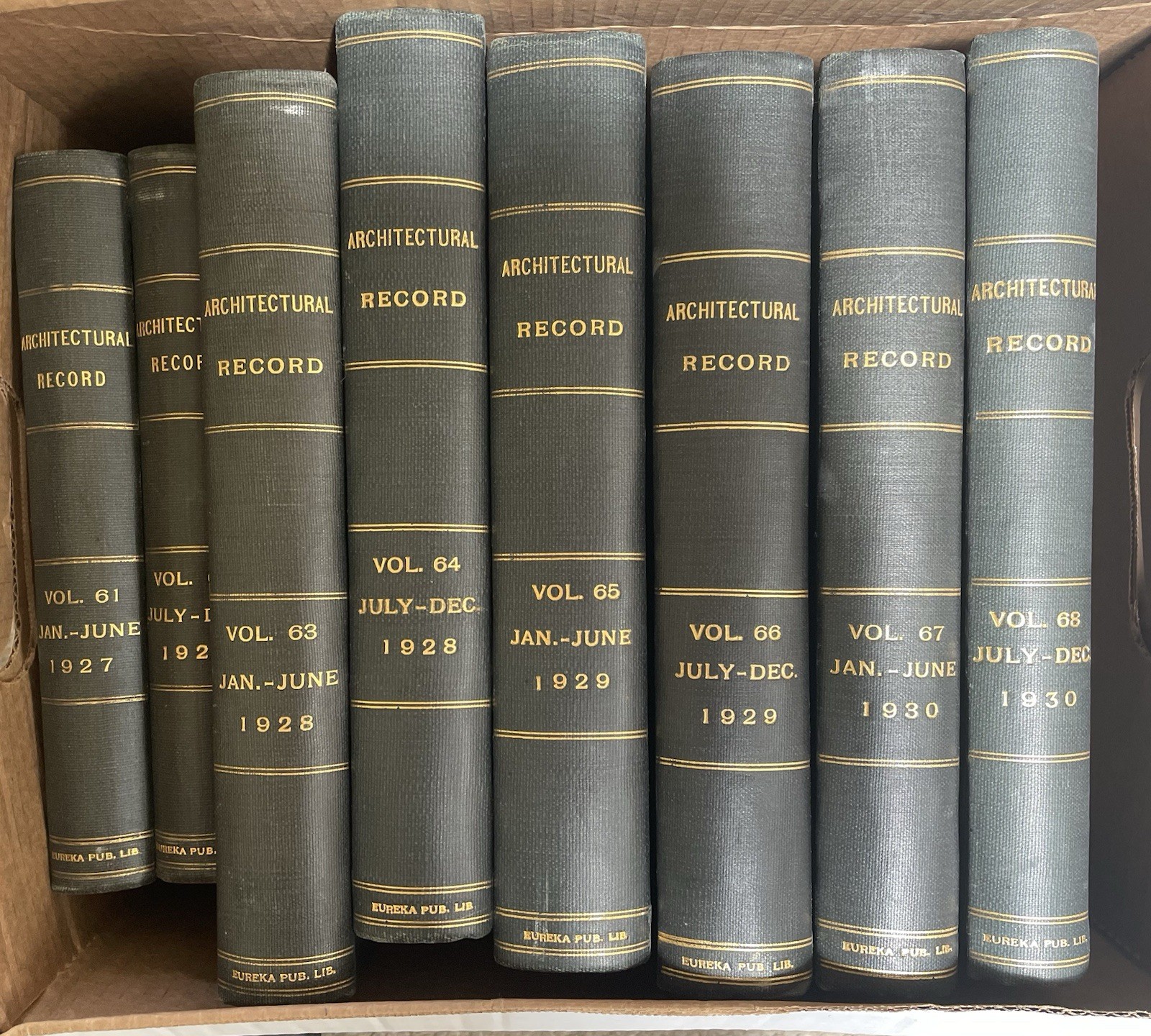 Vintage Architectural Record Magazine Bound Volumes 1923-1940. CHOICE
