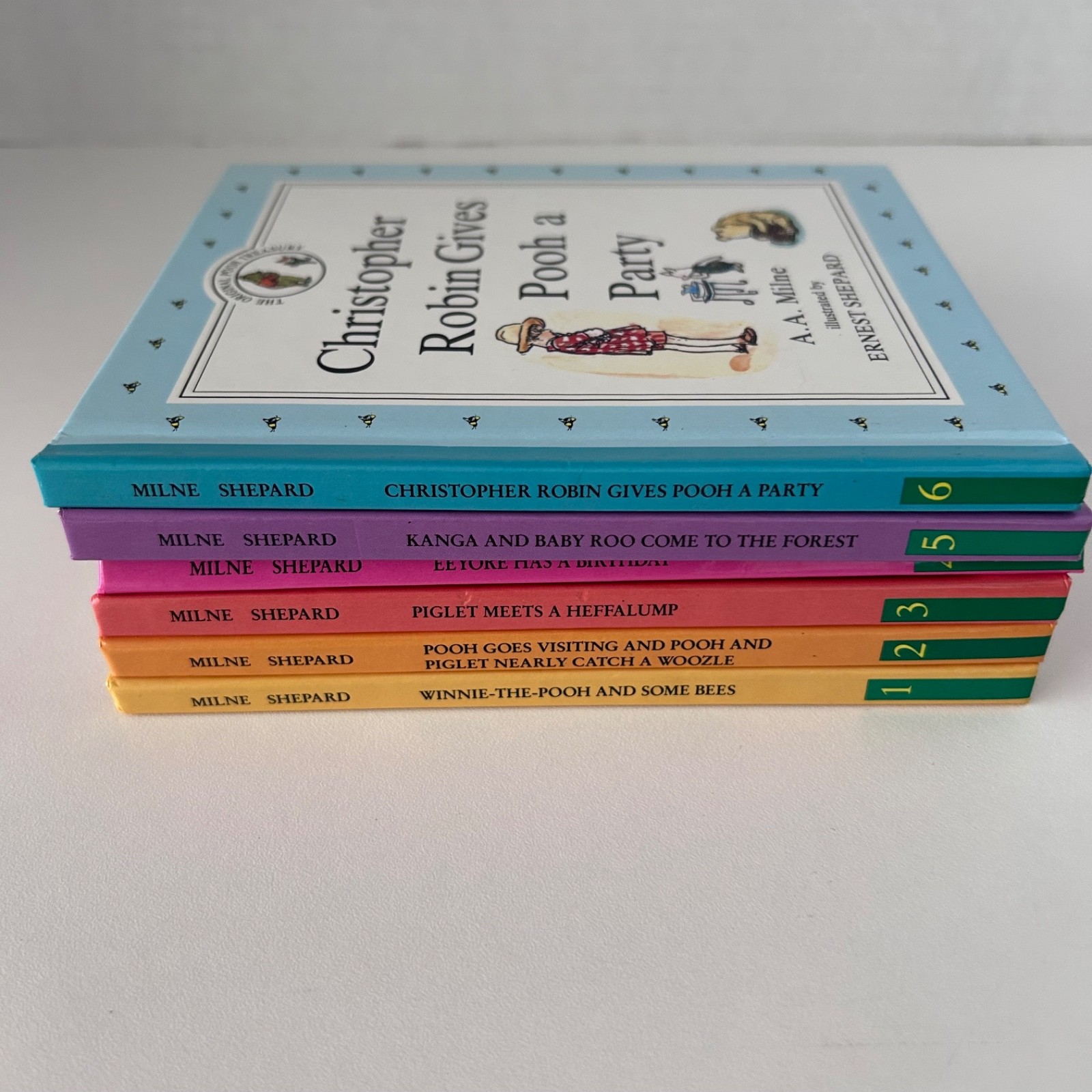 Vintage WINNIE THE POOH 6 Mini Book Hardcover Set 1990 Promo BP Gas Station