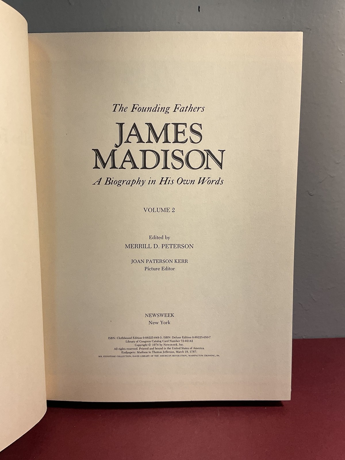 James Madison A Biography in His Own Words The Founding Fathers 2 Volume Set