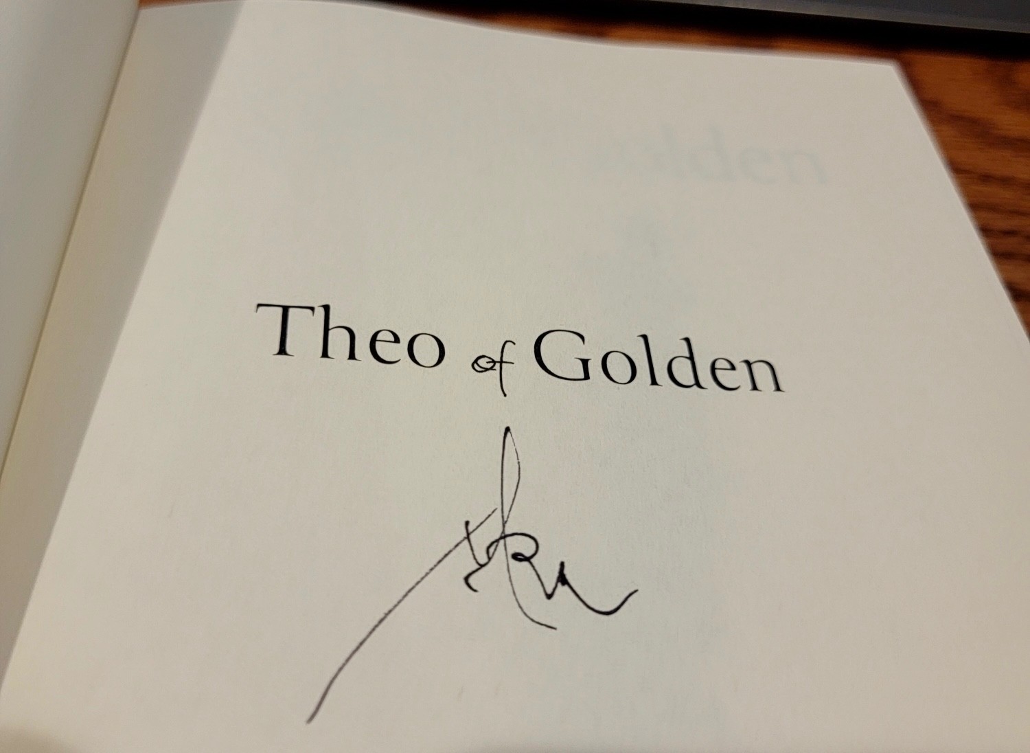 Theo of Golden By Allen Levi SIGNED HARDCOVER