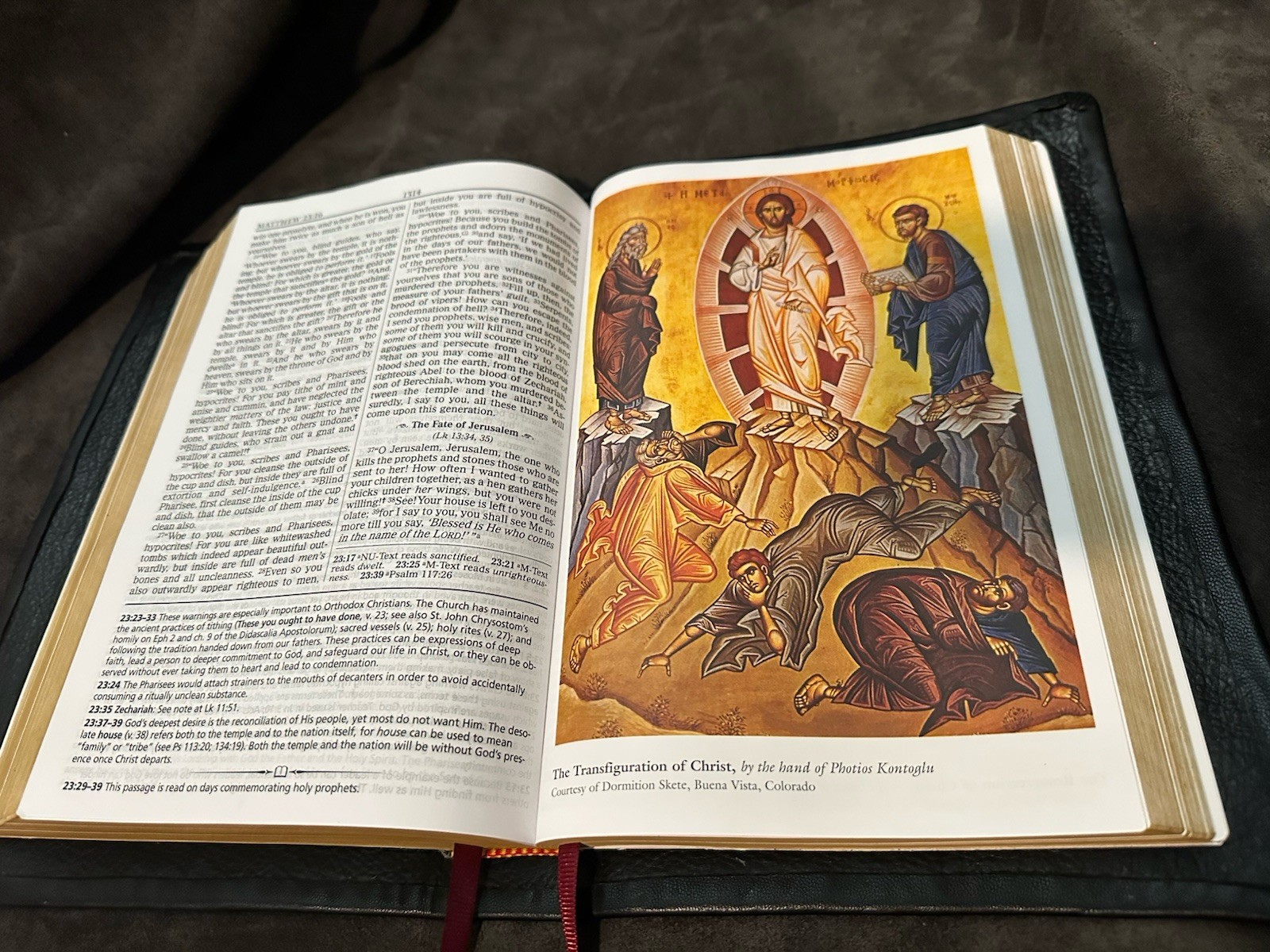 Edge Lined orthodox study bible leather With Apocrypha/ Deuterocanonical