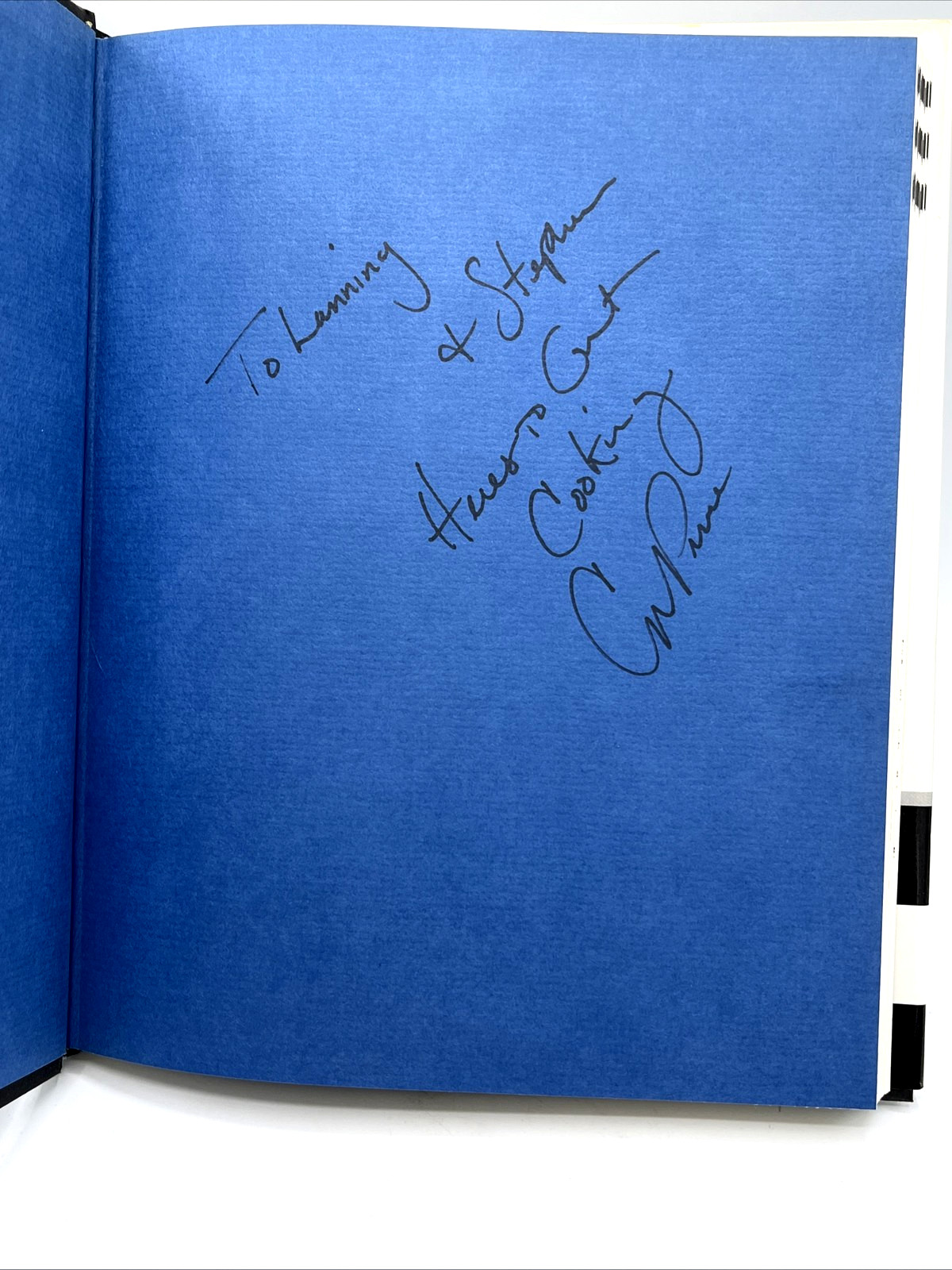 Caprial’s Cafe Favorites Hardcover Dust Jacket Signed Caprial Pence
