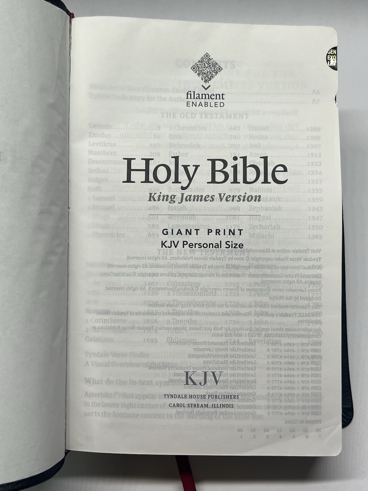 Holy Bible – King James Version Black Genuine Leather Giant Print Tyndale 2020