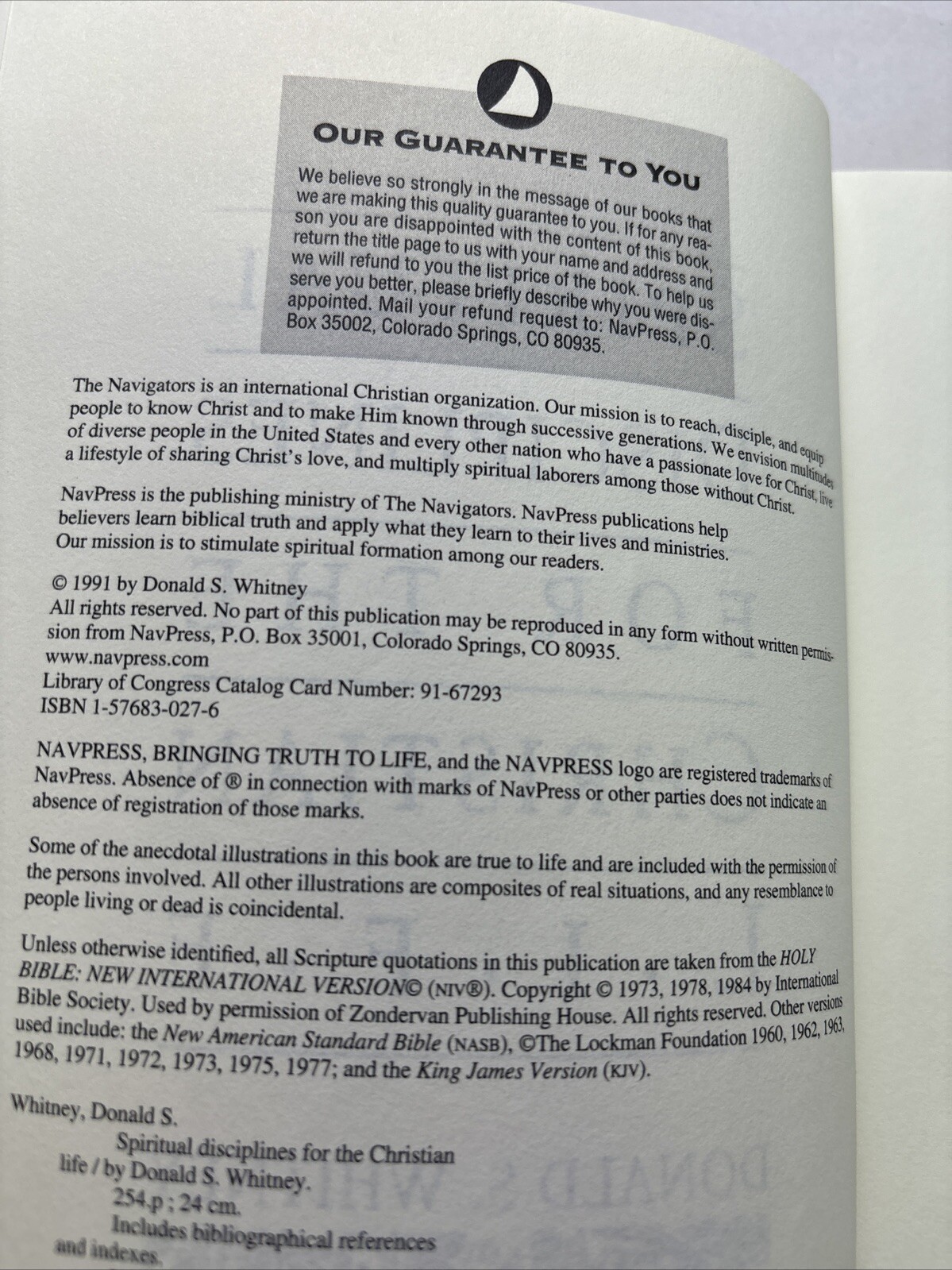 Spiritual Disciplines for the Christian Life by Donald S. Whitney (1991,…