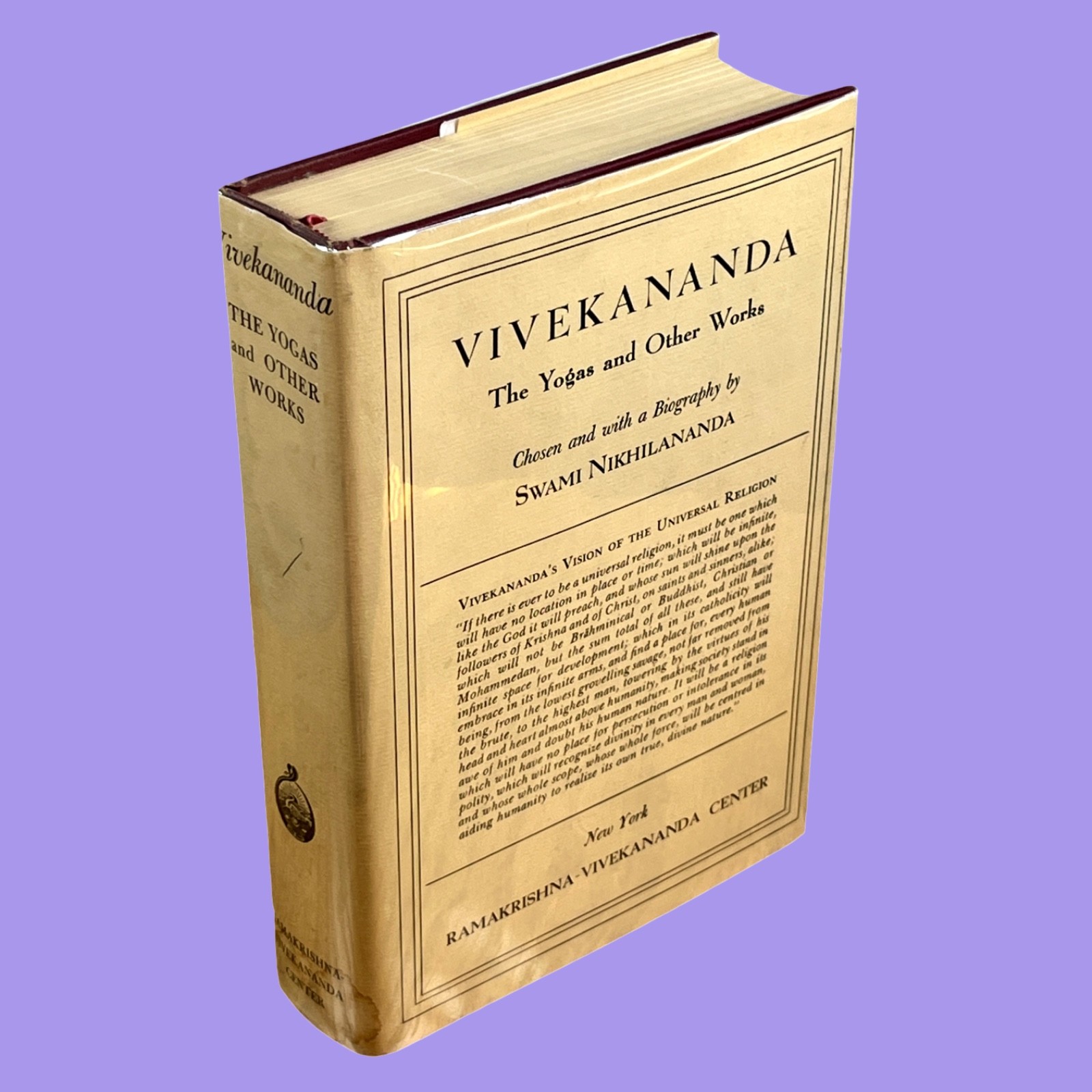 Vivekananda The Yogas and Other Works (1953 2nd Ed) Swami Nikhilananda HC DJ VG