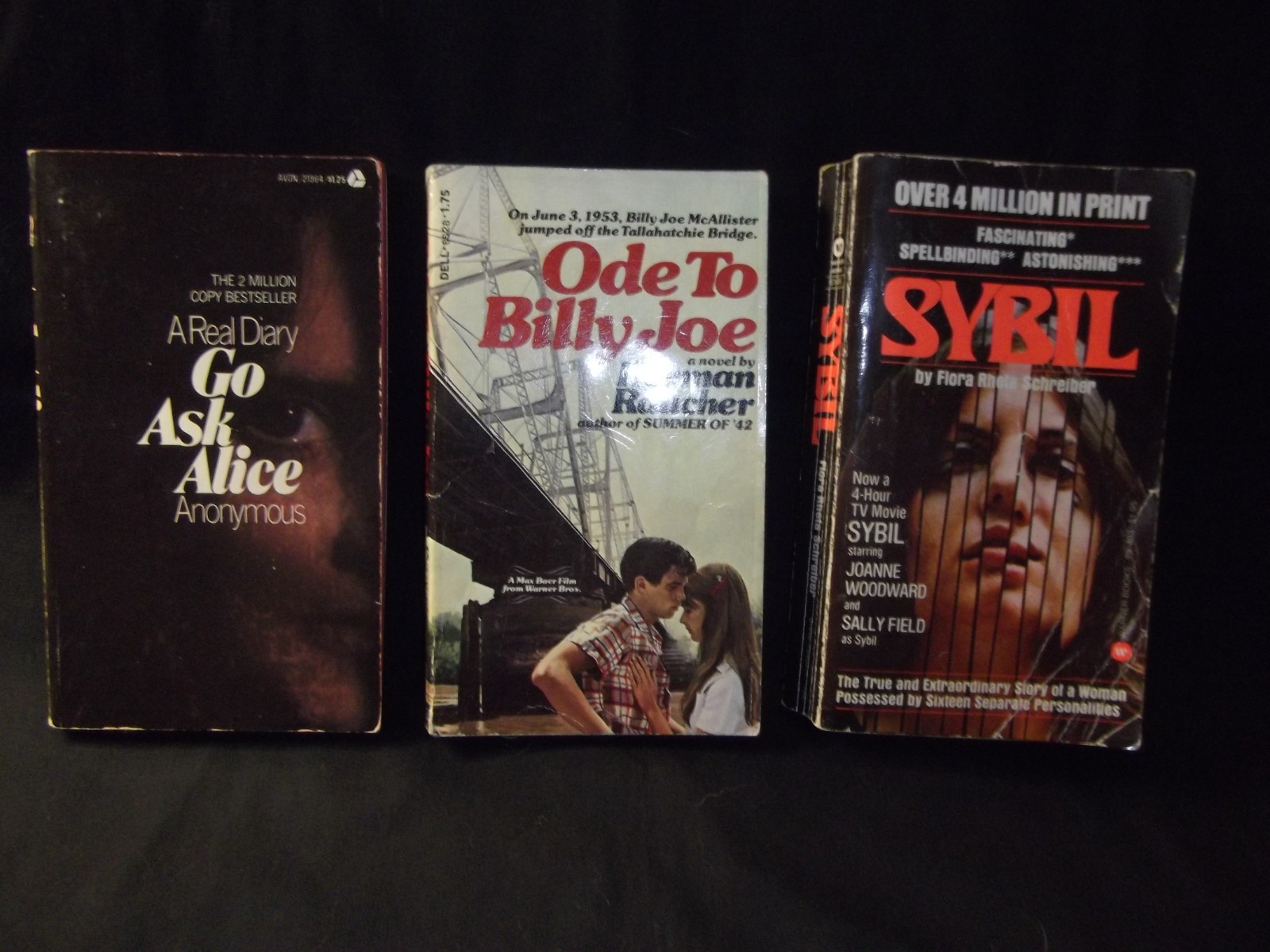 3 PB’s, Ode To Billy Joe- Herman Raucher, Sybil – Flora Schreiber, Go Ask Alice