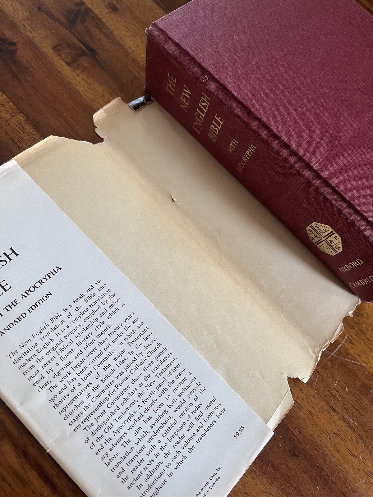 Vtg The New English Bible With the Apocrypha Oxford University Press 1970 HC DJ