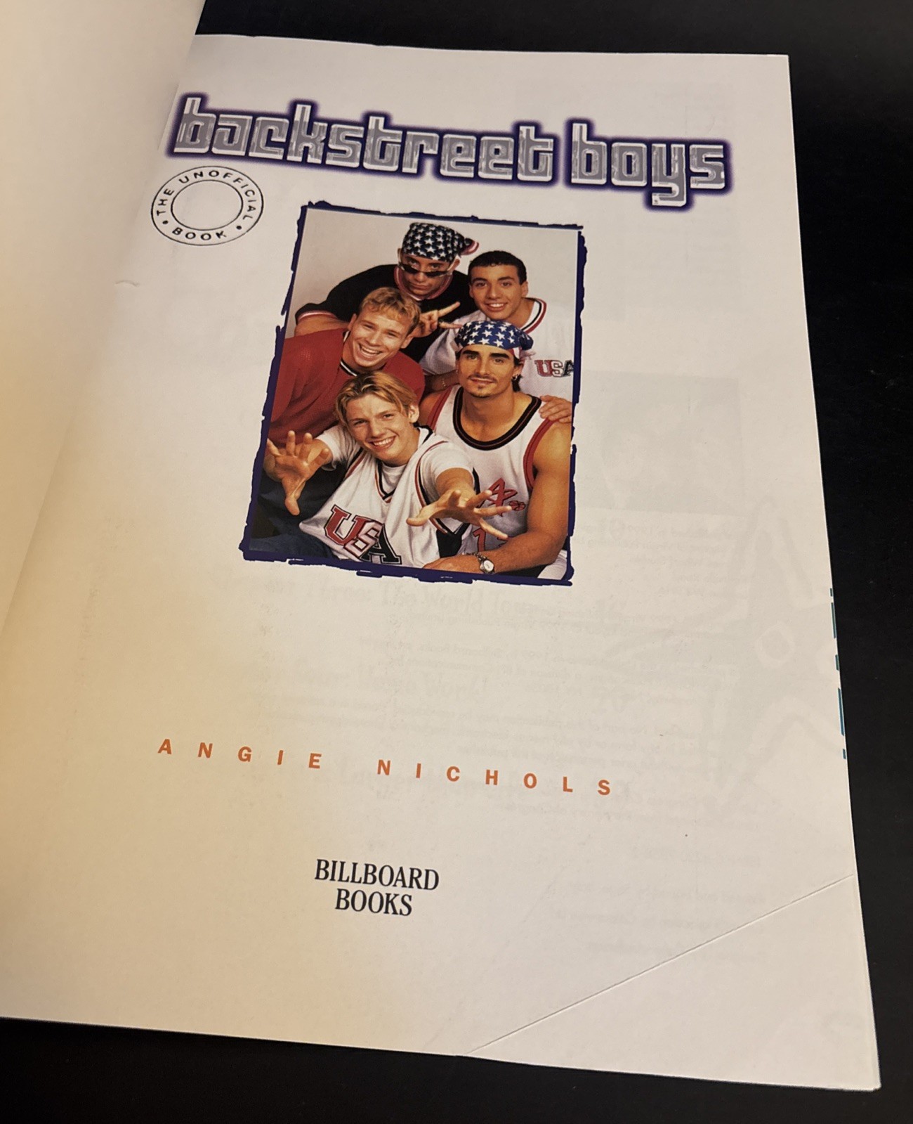 Vtg Backstreet Boys Special Edition Book By Angie Nichols ~ 32 Pages ~ 1999