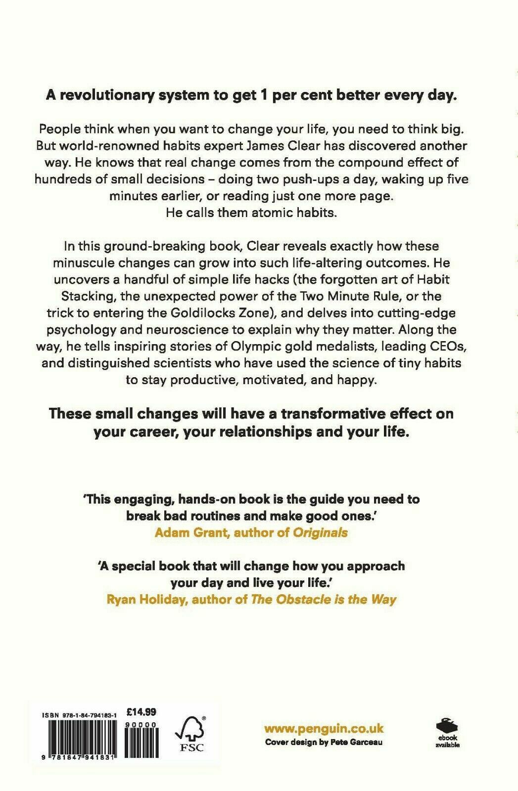 Atomic Habits: The life-changing million copy bestseller by James Clear