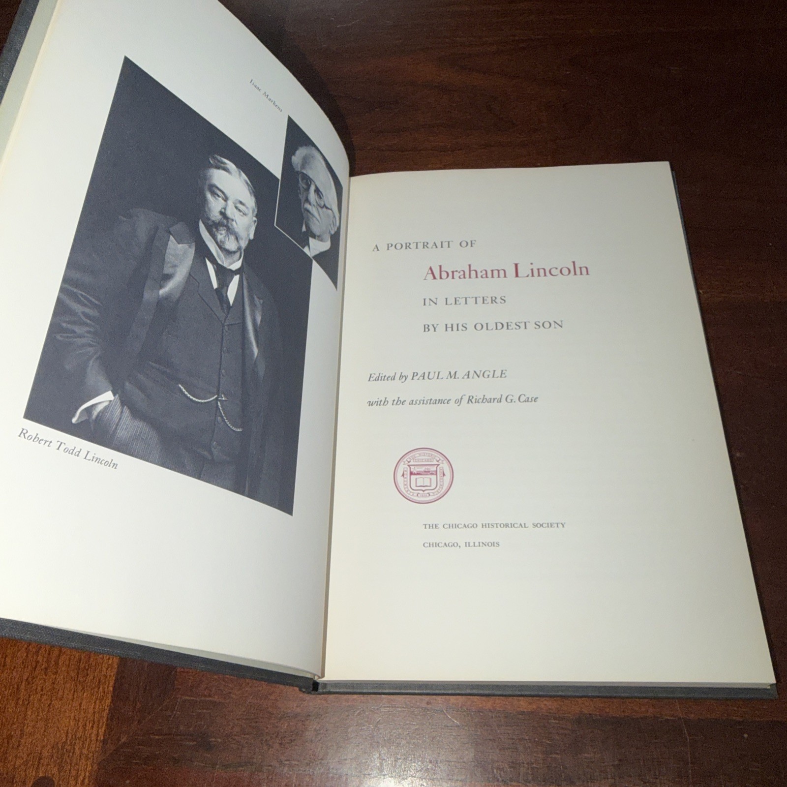 A Portrait of Abraham Lincoln in Letters by His Oldest Son Book 1968 Paul Angle