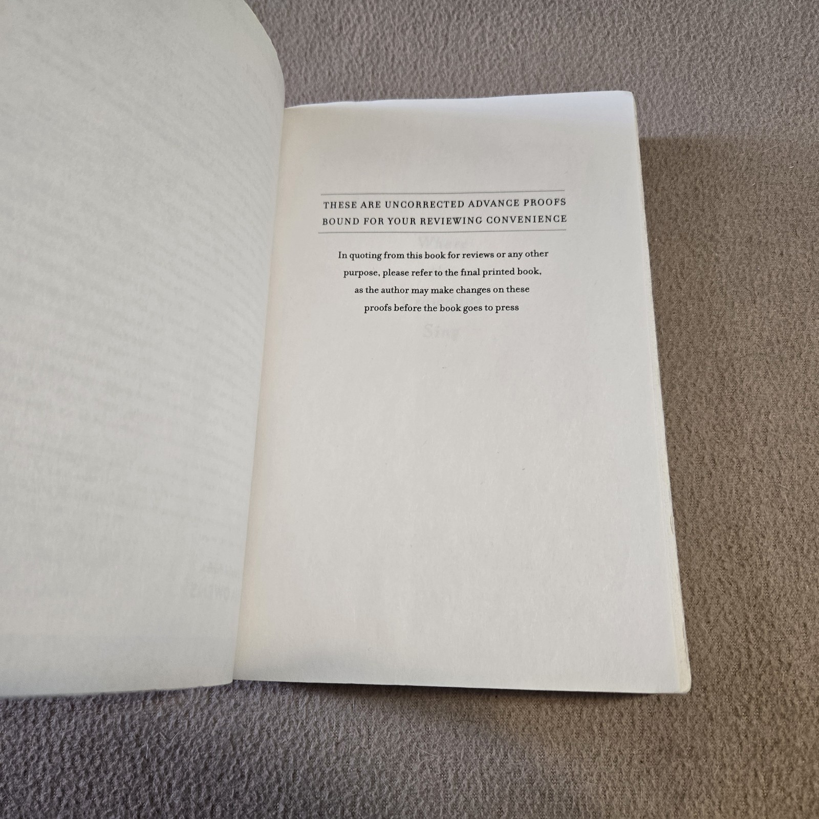 Where The Crawdads Sing, Delia Owens, Uncorrected Proof/ARC, 2018, Rare