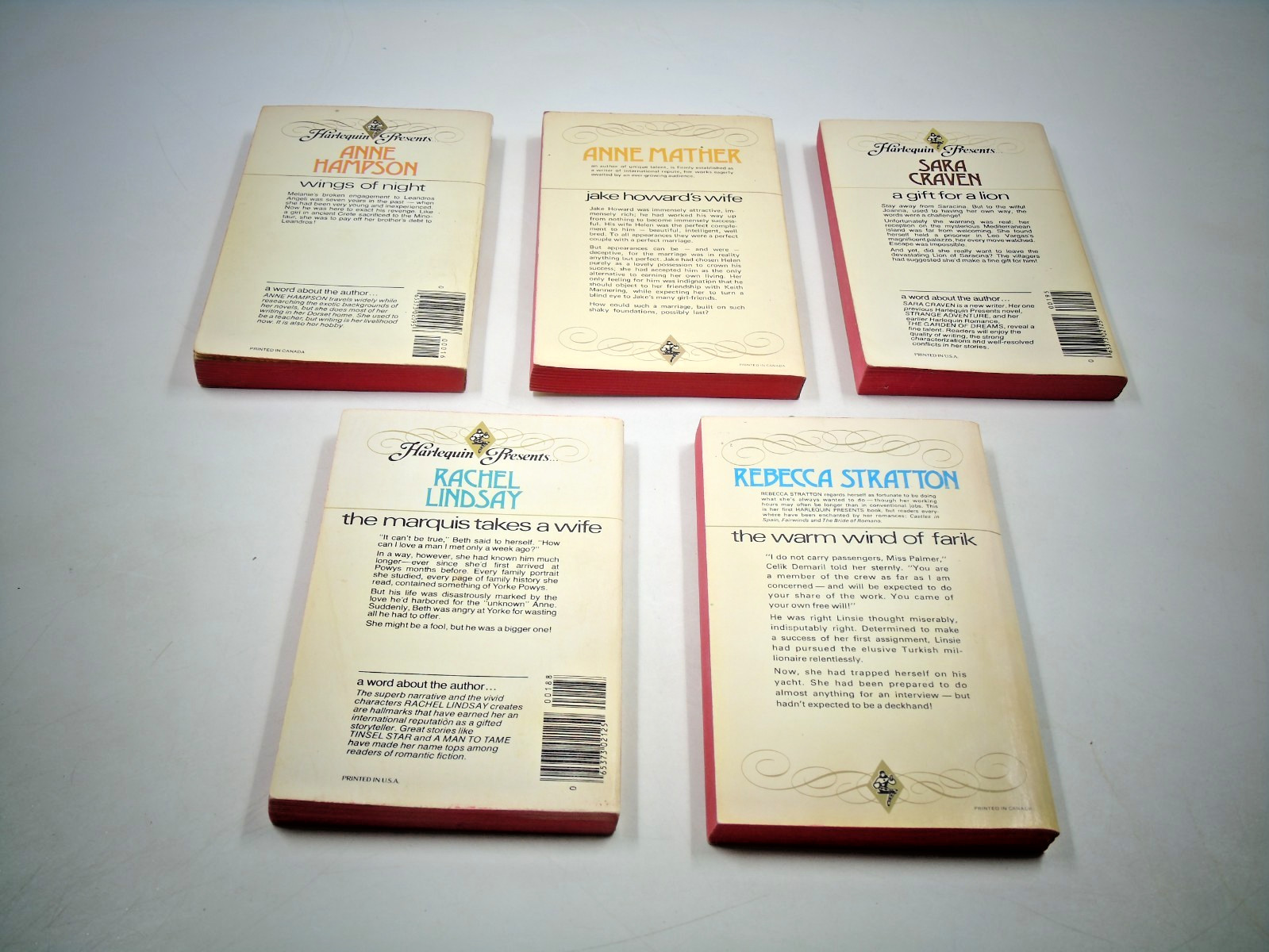 Lot Of 10 Vintage Harlequin Romance Paperback Books, See Description For Details
