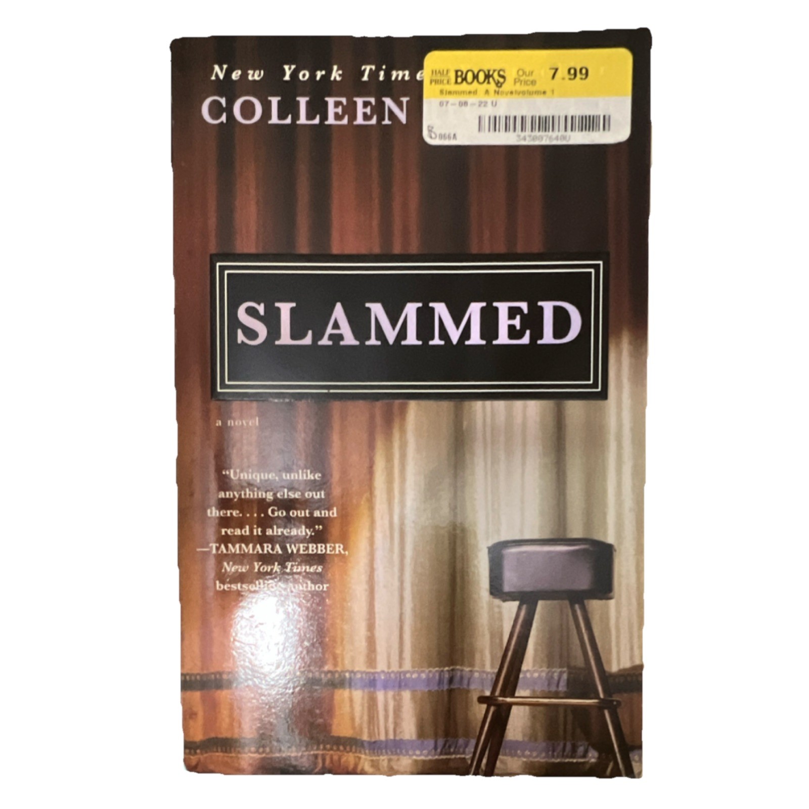 Colleen Hoover Slammed Paperback Atria Books Romance Novel First Edition