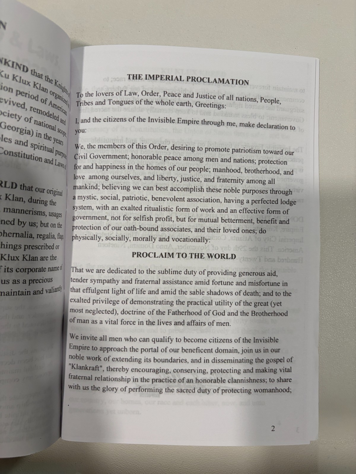 Constitution and Laws of the Trinity White Knights by William Bader SB