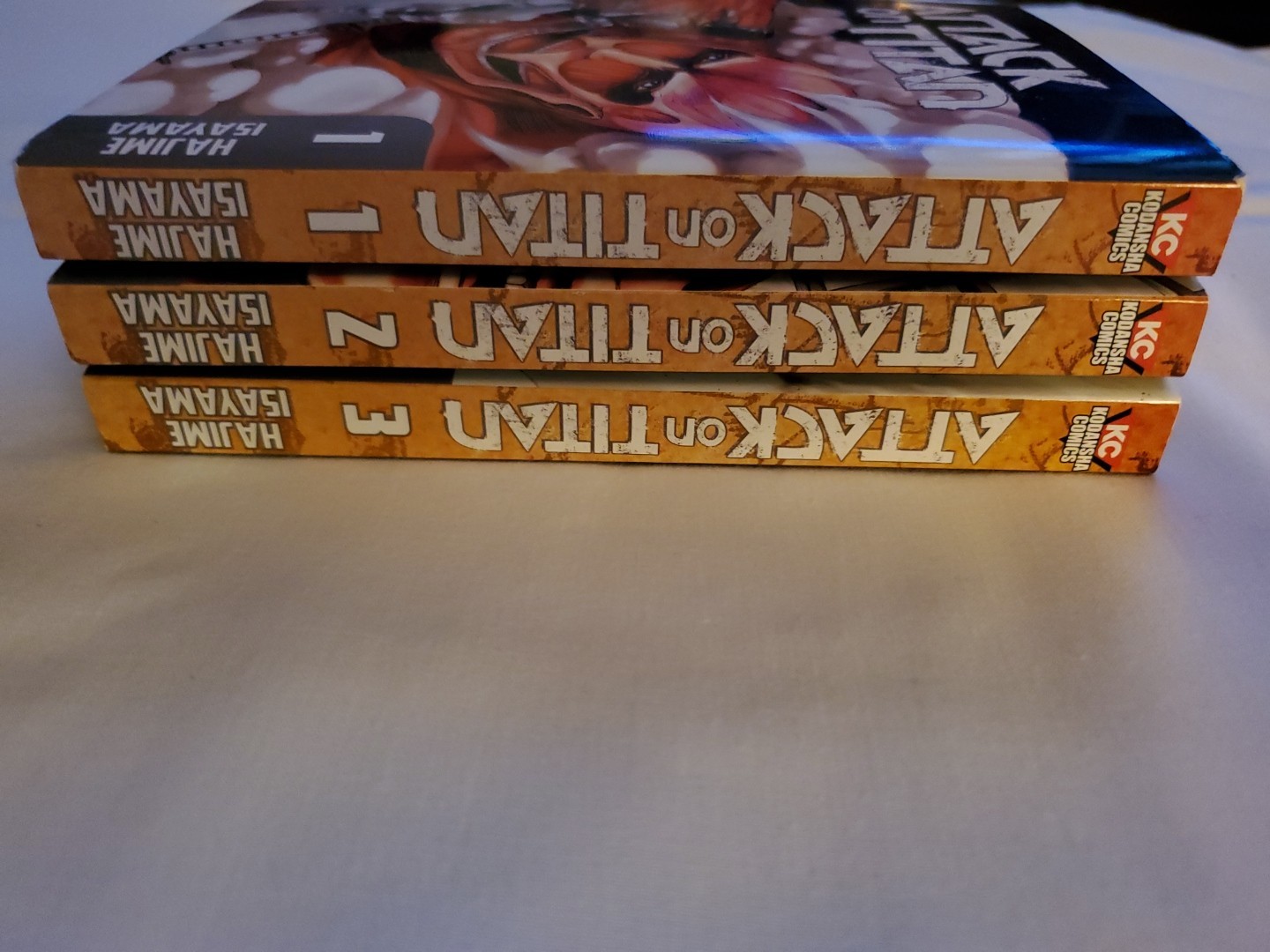 Attack On Titan Vol. 1 2 3 Manga Pre-owned Lot Of 3 Kodansha Comics