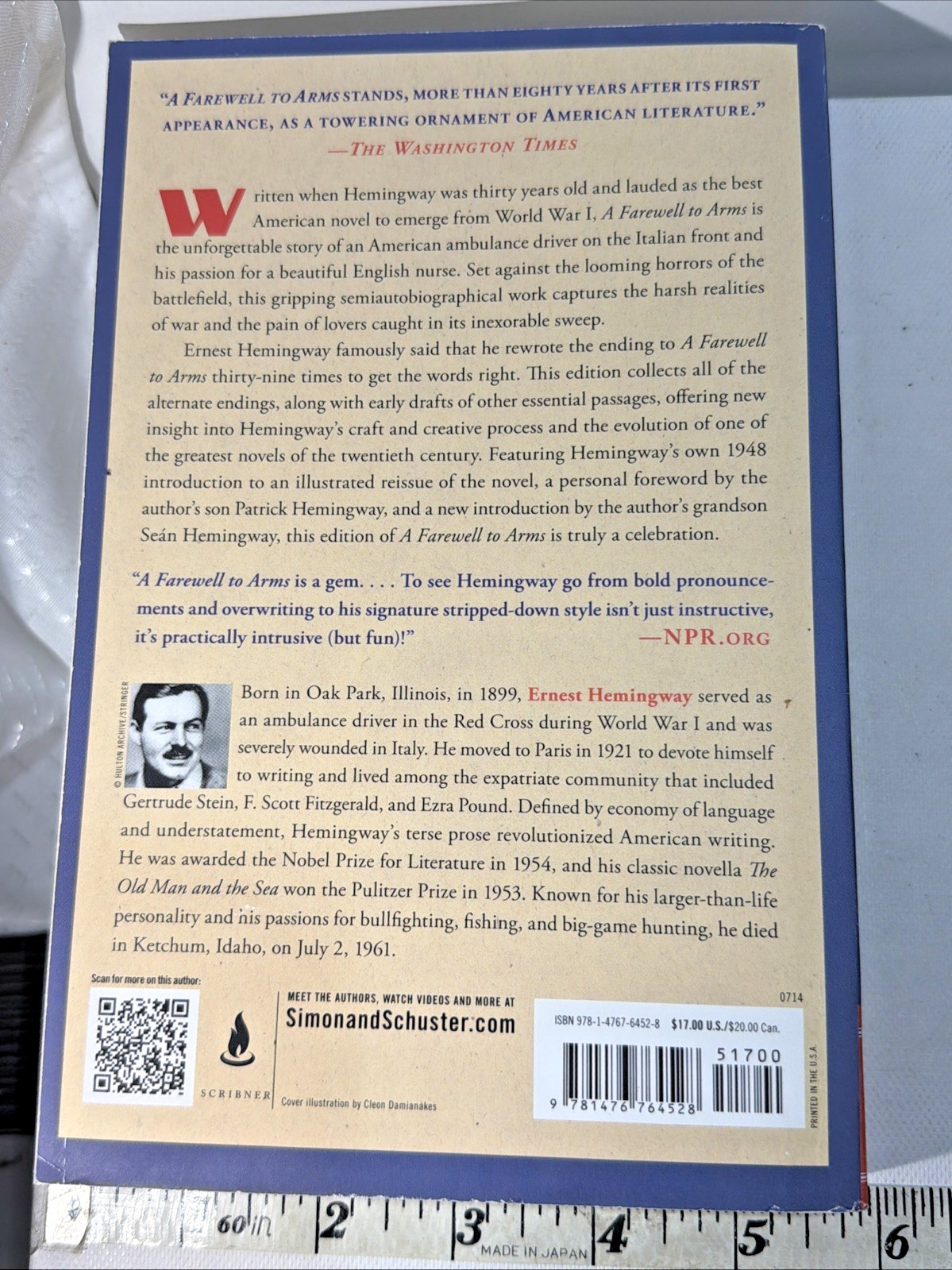 A Farewell to Arms The Hemingway Library Edition – Ernest Hemingway