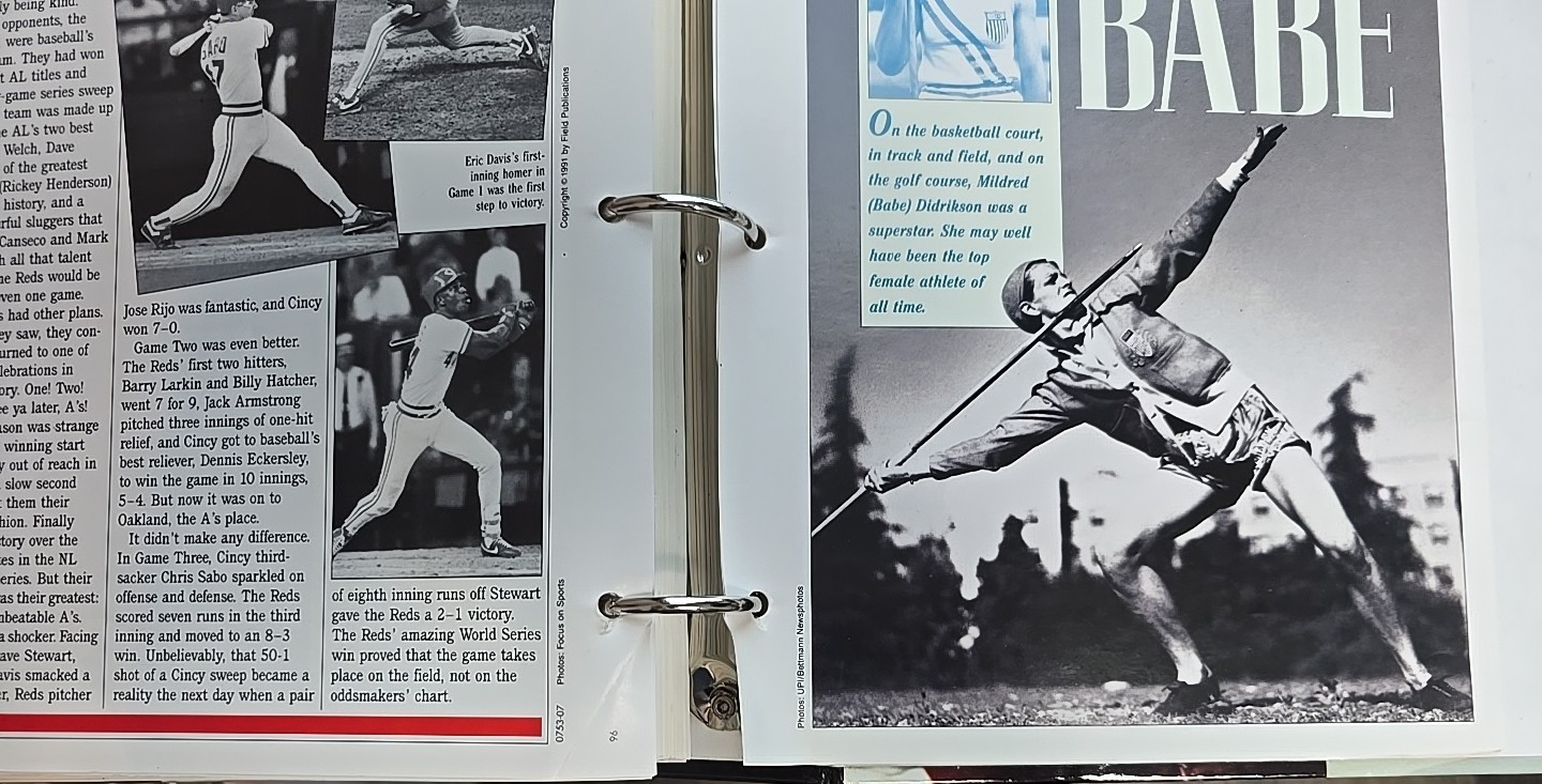 Vintage 1996 „Sports Pages: The Book For Sports Fans“ Collector’s Hardcover Bind