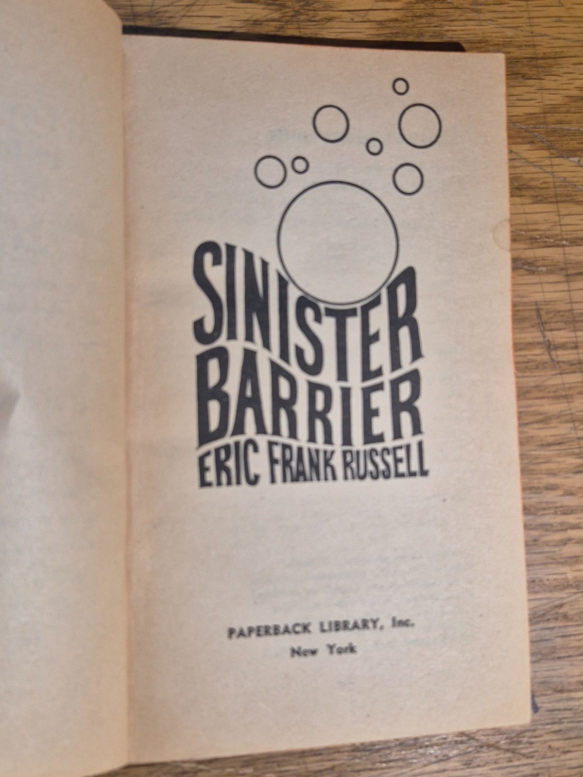 Sinister Barrier: Eric Frank Russell. Paperback Library. 2nd Printing 1966