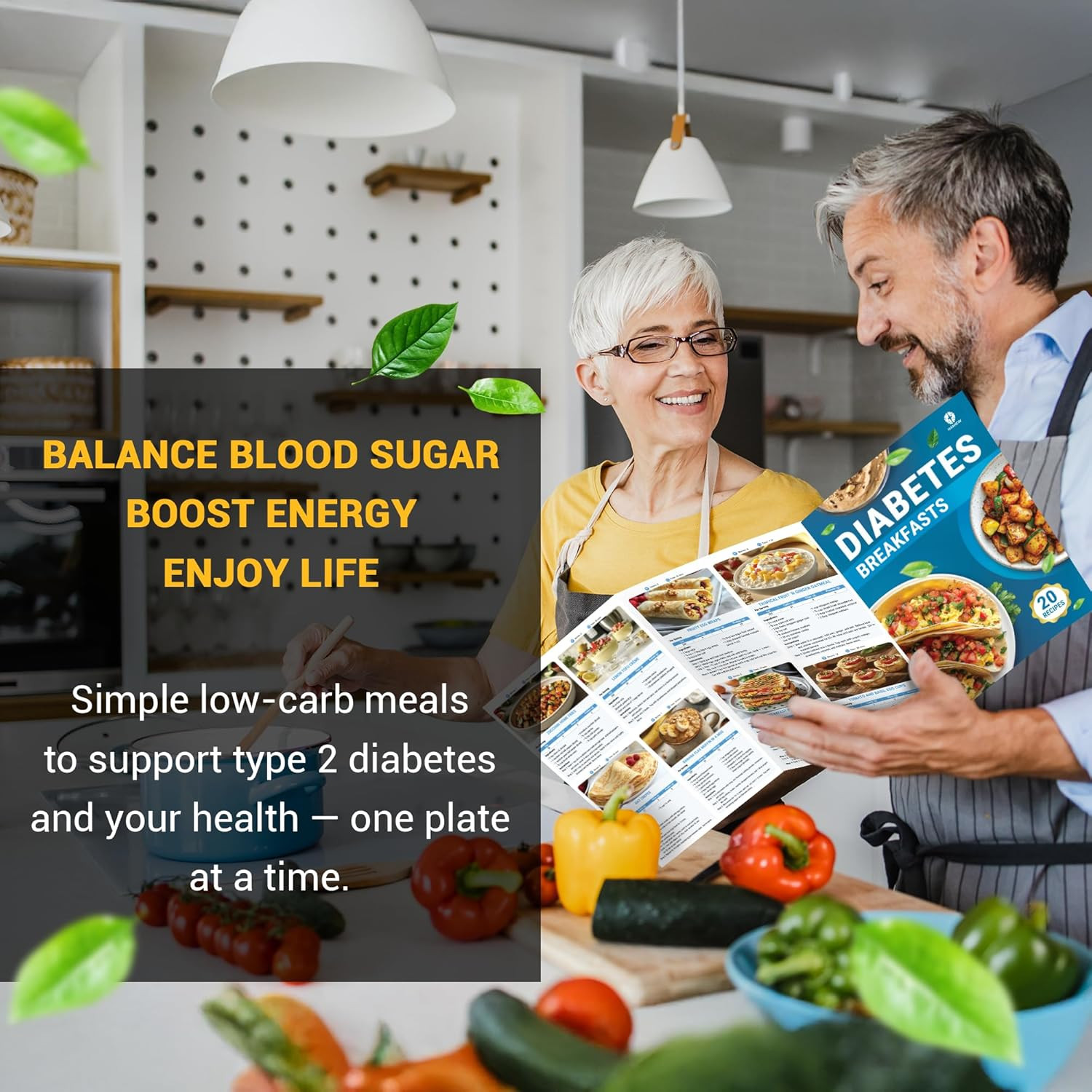 5 Pack Laminated Diabetes Food List Chart & Meal Planner for Type 1 & 2