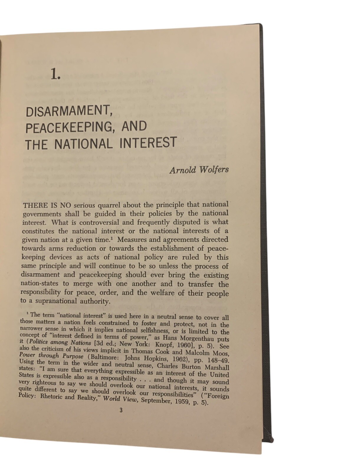 The United States In A Disarmed World A Study Of The U.S. Outline For General