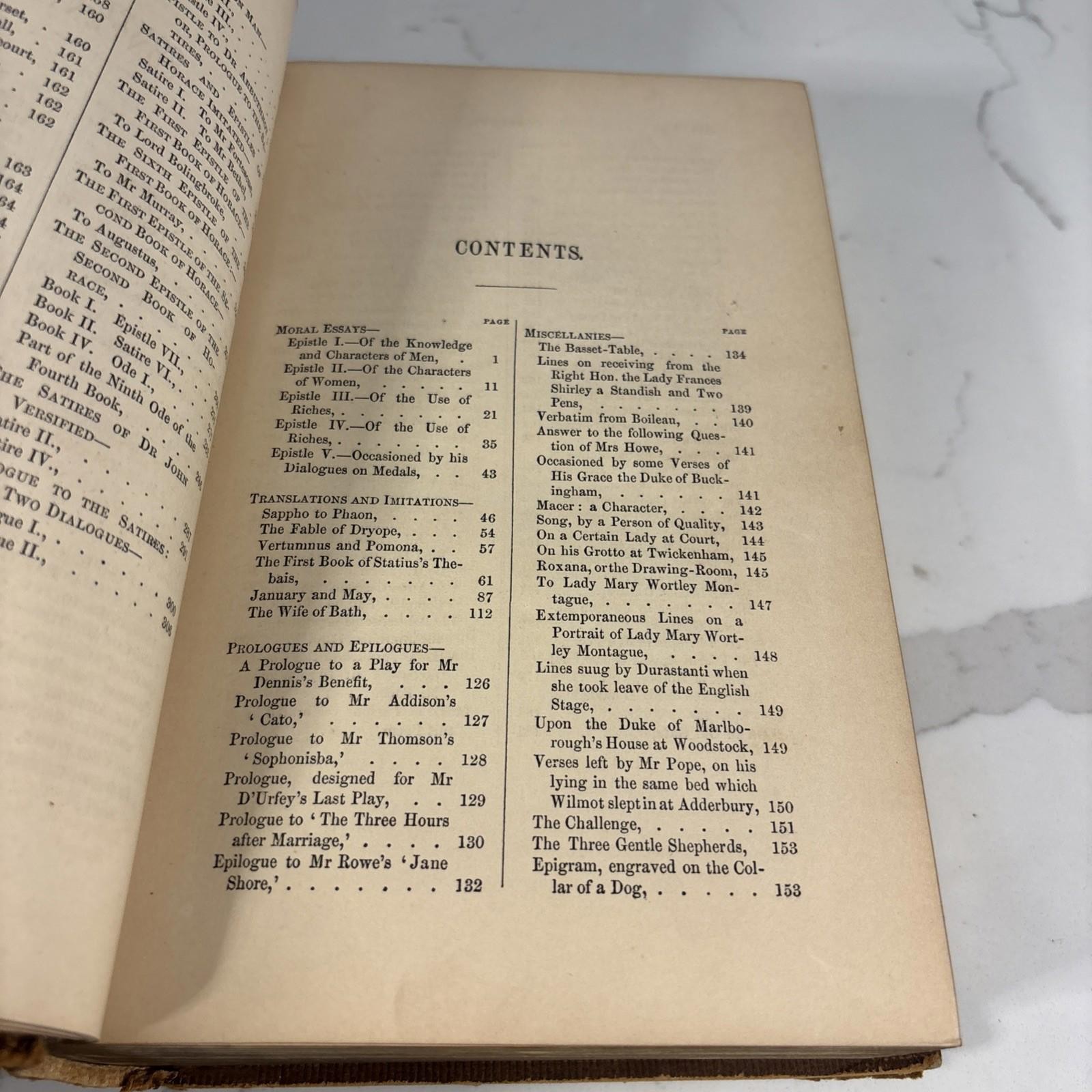 The Poetical works of Alexander Pope 1857 – D Appleton & Co Leather Book