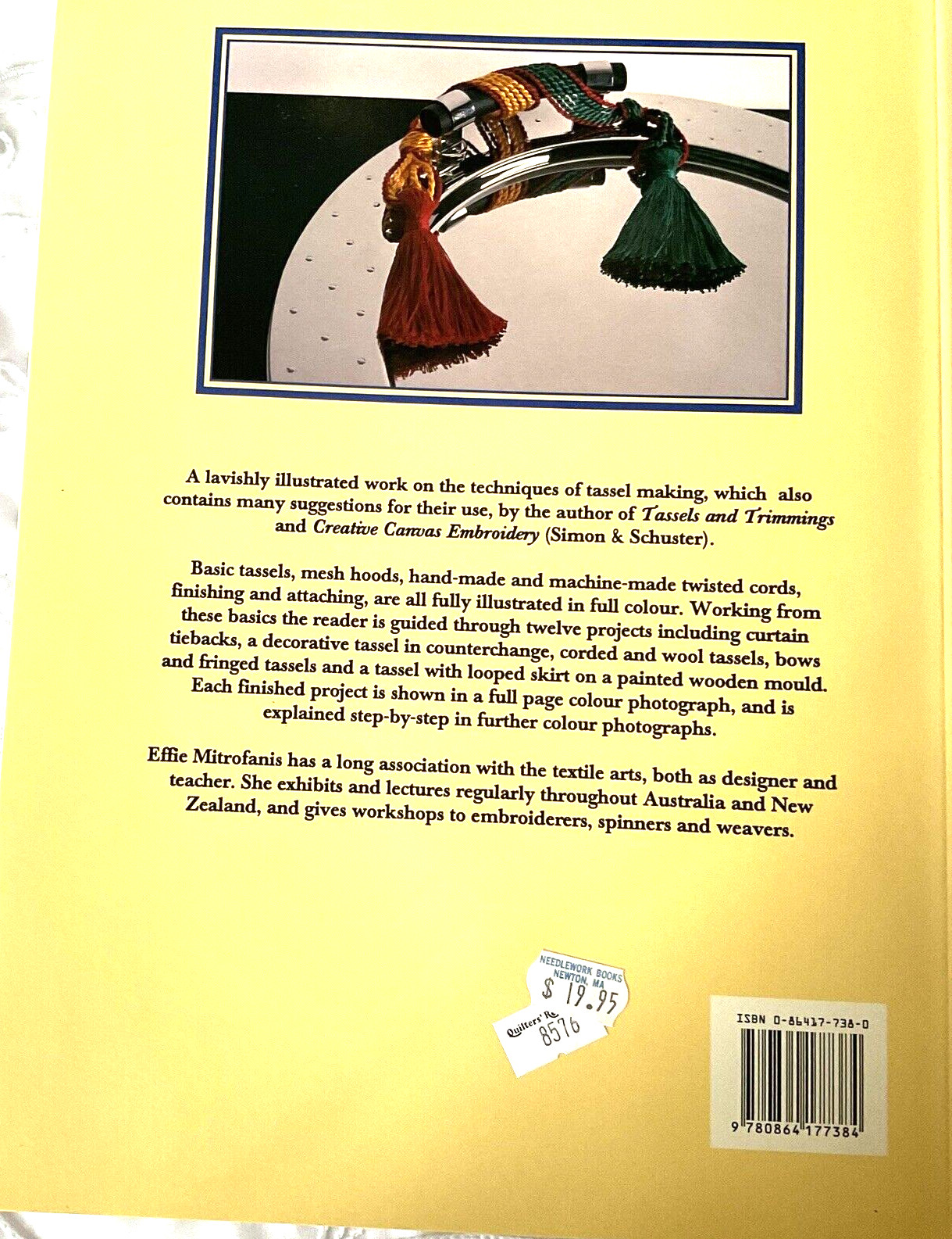 Decorative Tassels and Cords Paperback By Effie Mitrofanis 72 Pages Good Cond