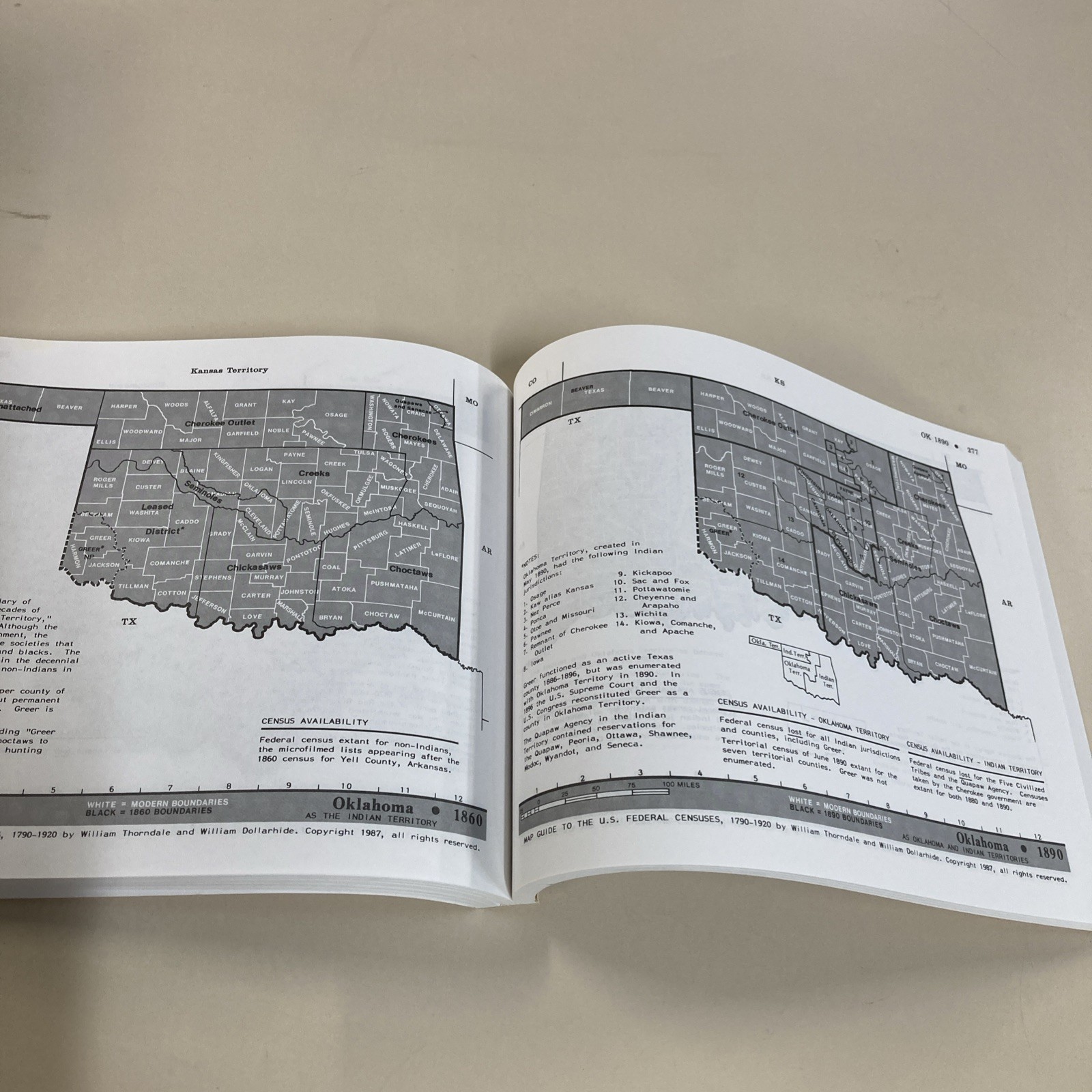Map Guide to the US Federal Censuses 1790-1920 SC Thorndale & Dollarhide Good