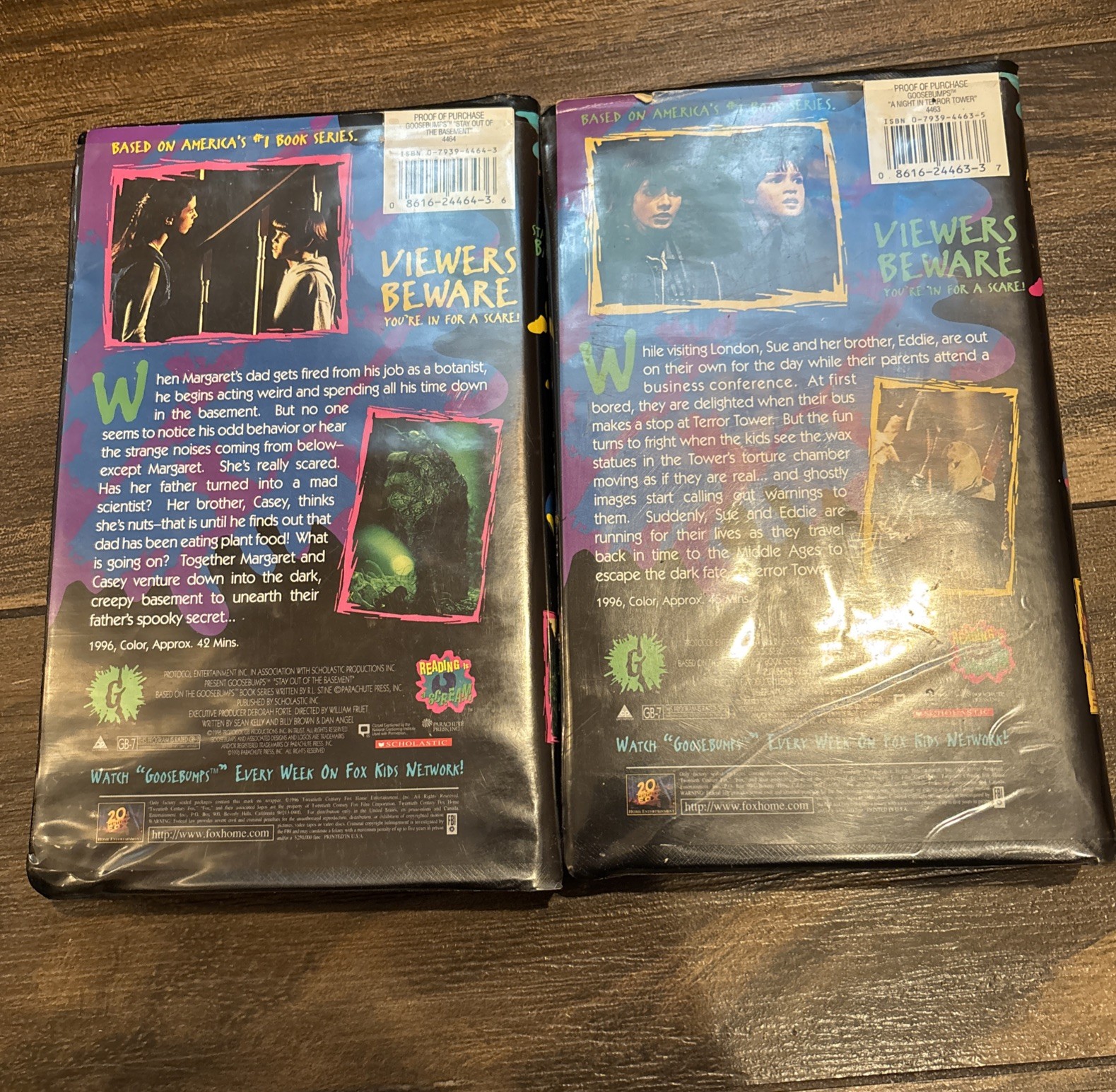 VTG Lot Of R.L. Stine Goosebumps Books- 49 Books,VHS, Postcards Bookmarks, Decal