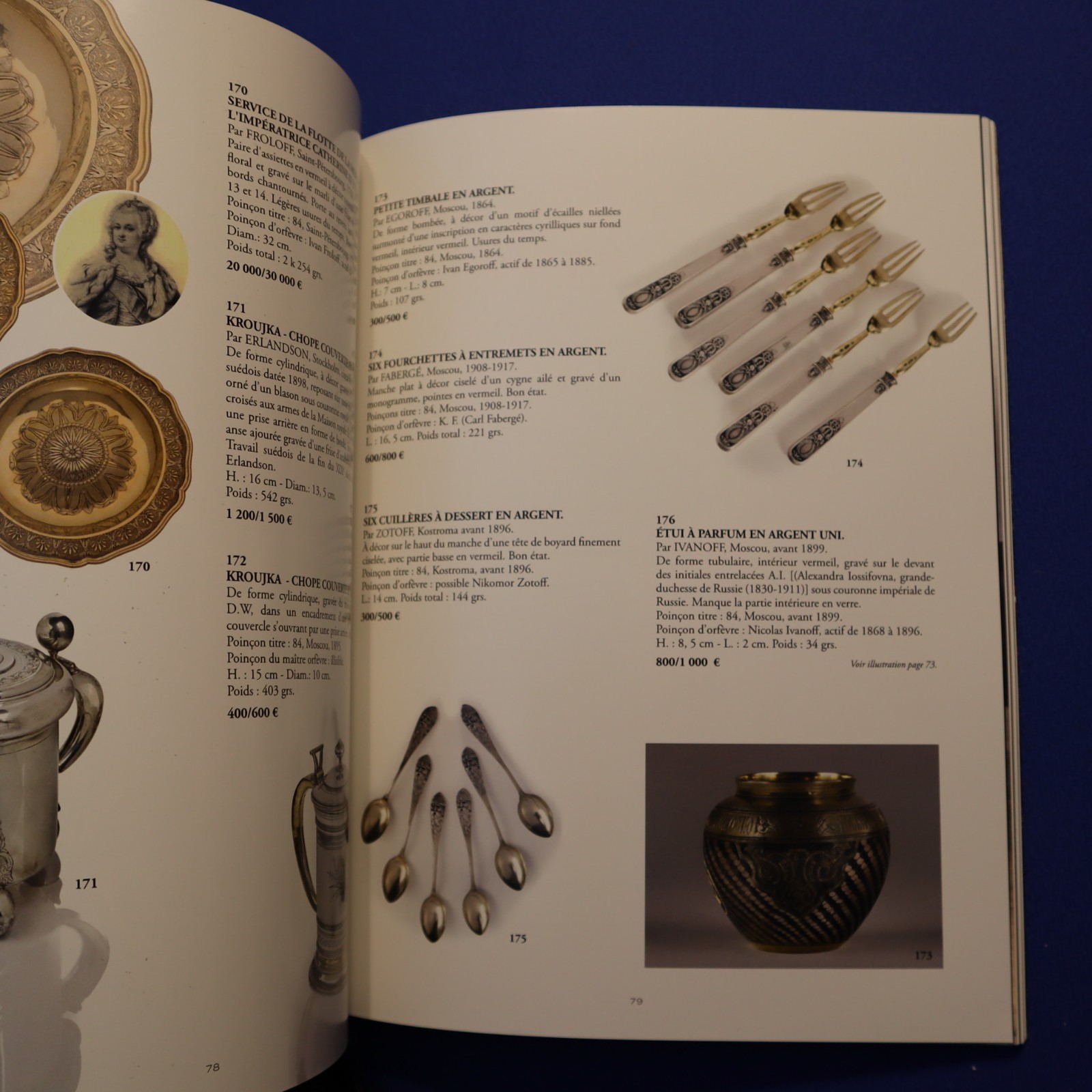 RUSSIAN ROYALTY AUCTION CATALOG 2019 HVMC , 120 PAGES IN FRENCH EX+