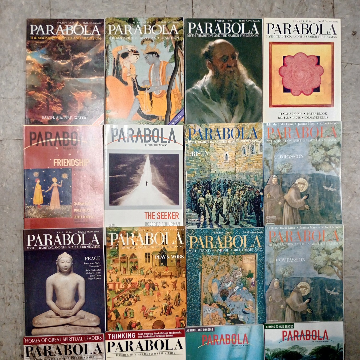 PARABOLA MAGAZINE – YOU CHOOSE THE ISSUE: Various issues 1995-2018 – G to VG+