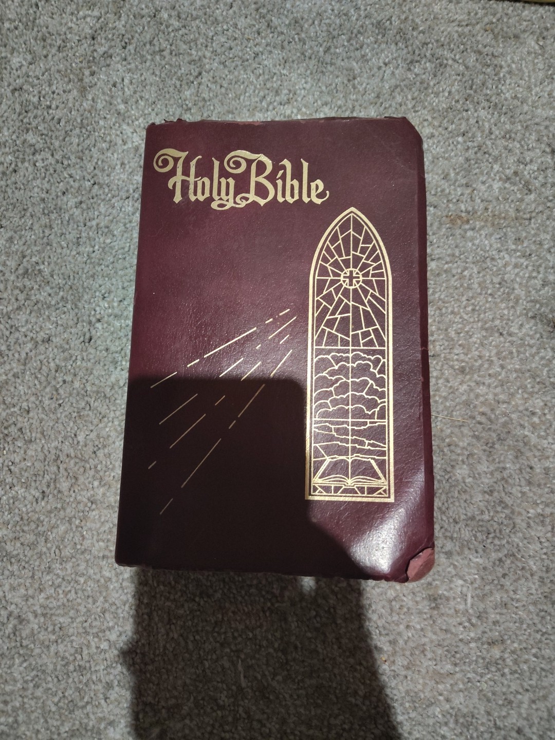 King James Version Giant Print Imitation Leather Burgundy
