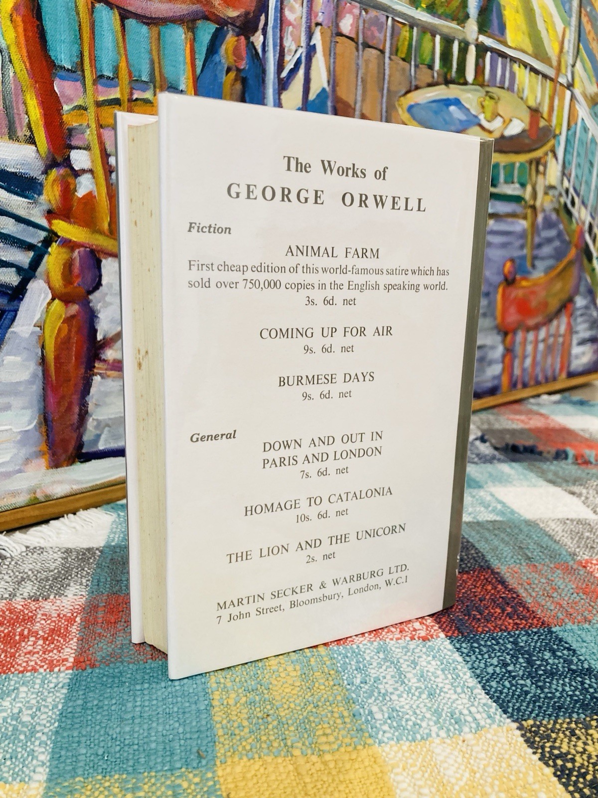 WOW!!! George Orwell Nineteen Eighty Four TRUE 1st Ed. (UK) SECKER & WARBURG