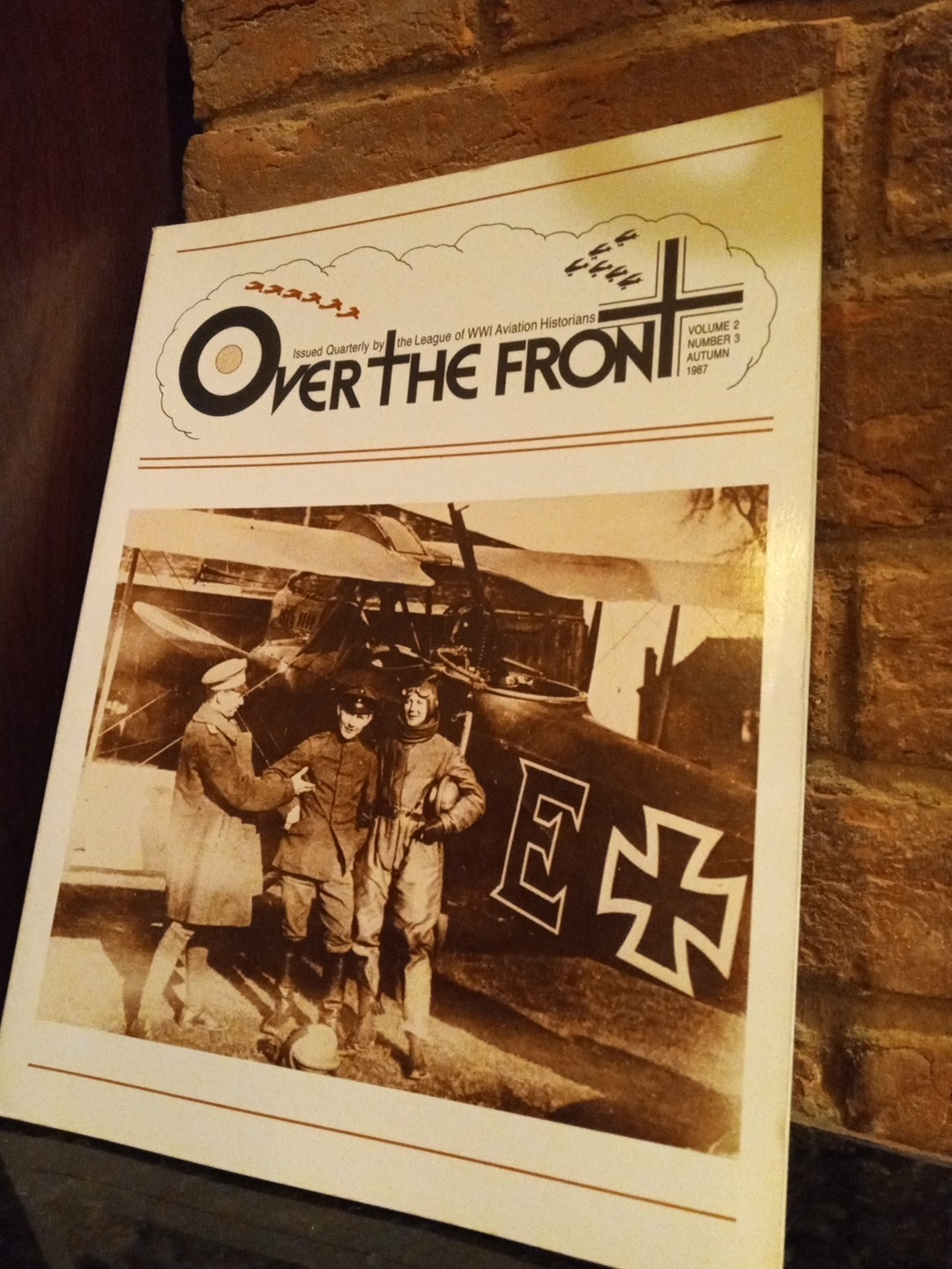 “Over The Front” Quarterly WW1 Aviation Historians Vol 2 # 3 Aut 1987 Paperback