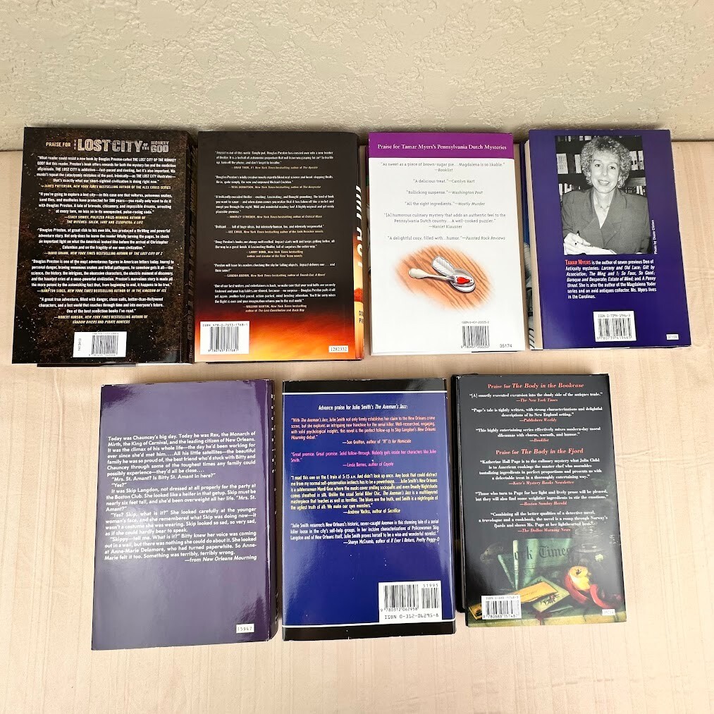 7x Hardcover Novels Multiple Titles & Authors Mystery, Crime, Thriller, Suspense