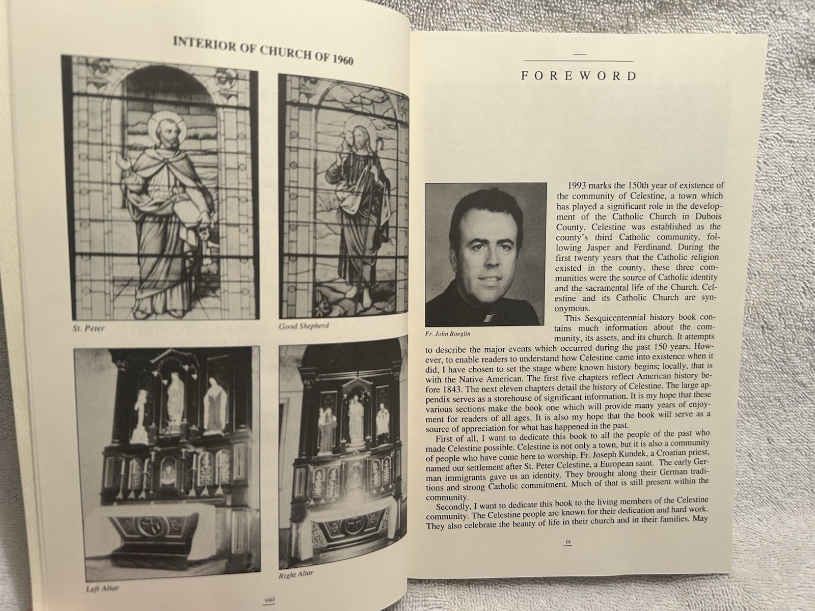 Vtg. Book Celestine, Indiana, A Sesquicentennial History 1843-1993, 302 Pages