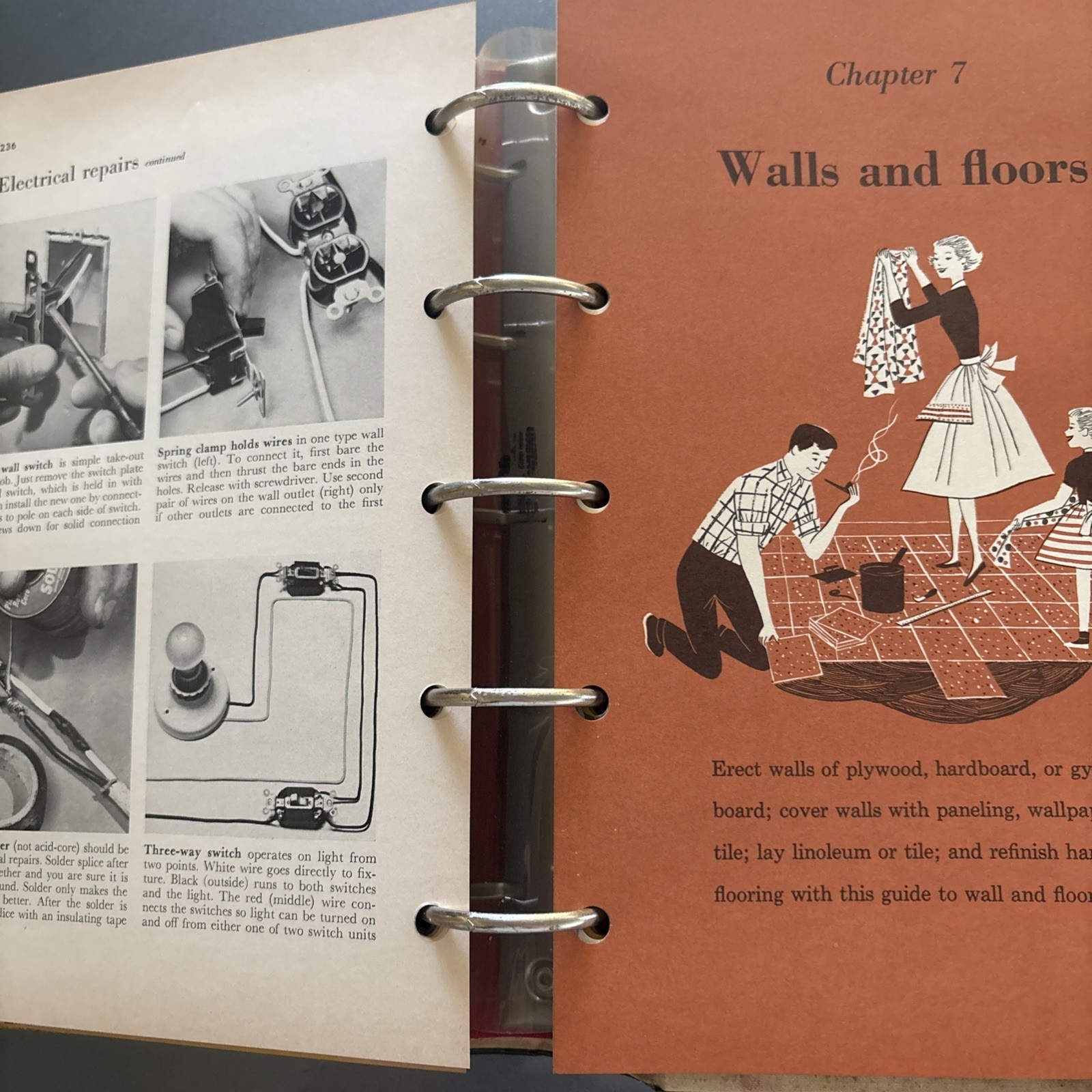 Better Homes & Gardens Handyman’s Book 1957 Vintage Hardcover Ring Binder